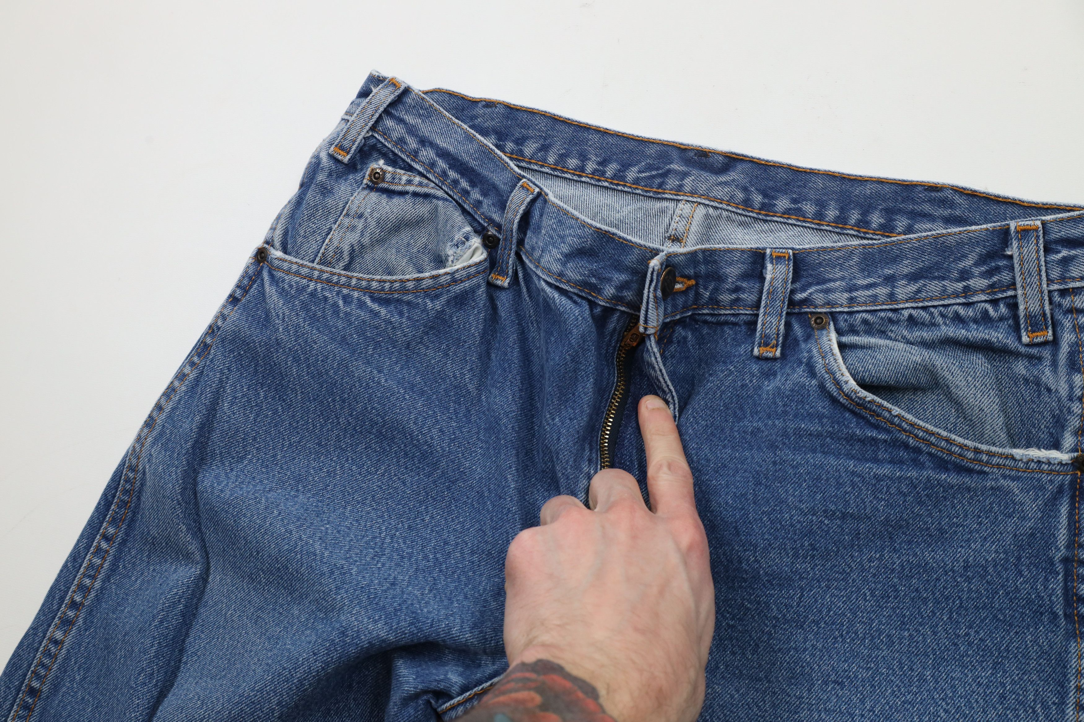 Dickies × Vintage Vintage Dickies Relaxed Fit Wide Leg Denim Jeans Blue Size US 36 / EU 52 - 6 Thumbnail