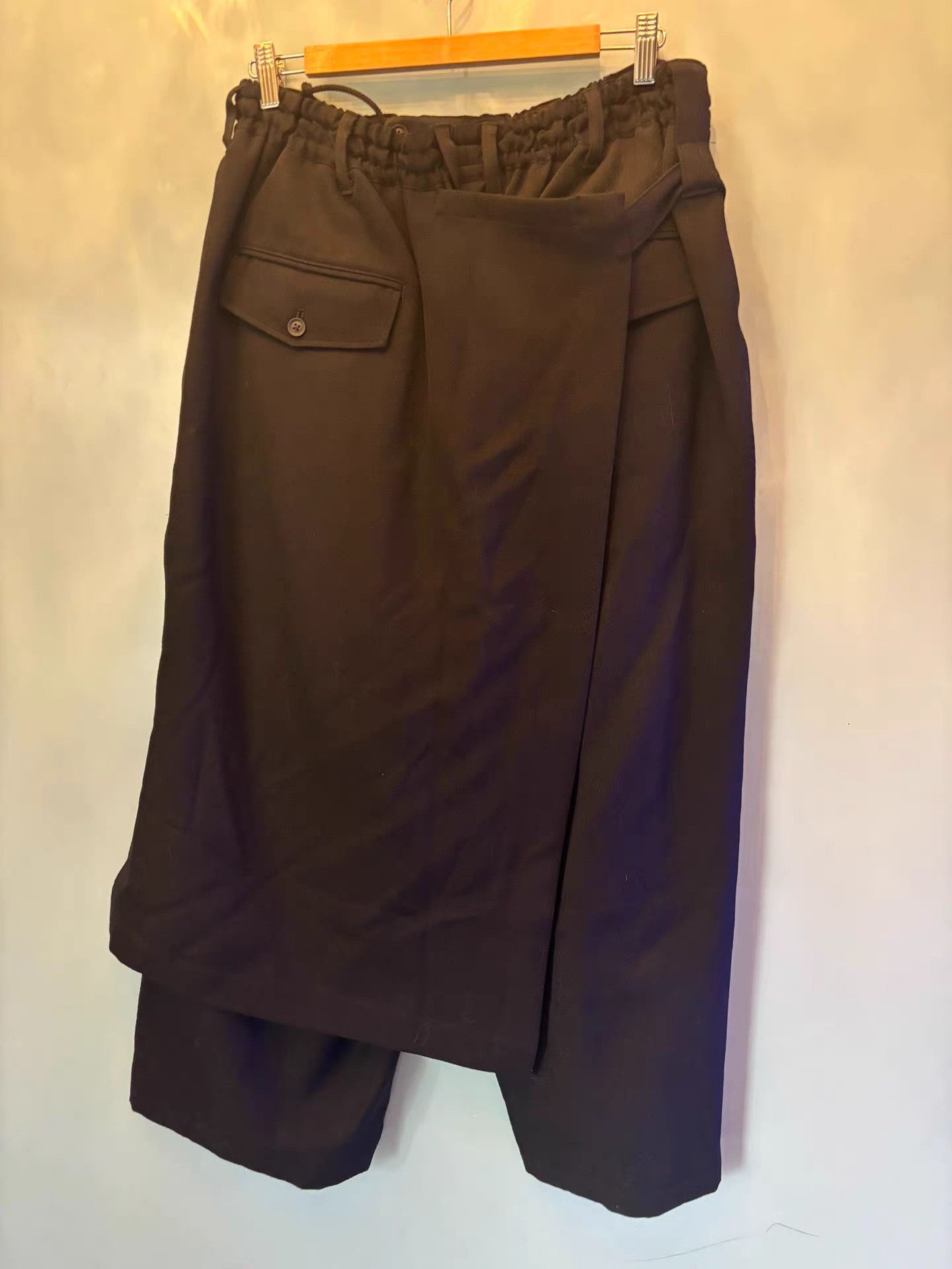 Yohji Yamamoto Yohji Yamamoto Main Line Wide-Leg Skirt Pants K11 Size US 33 - 2 Thumbnail