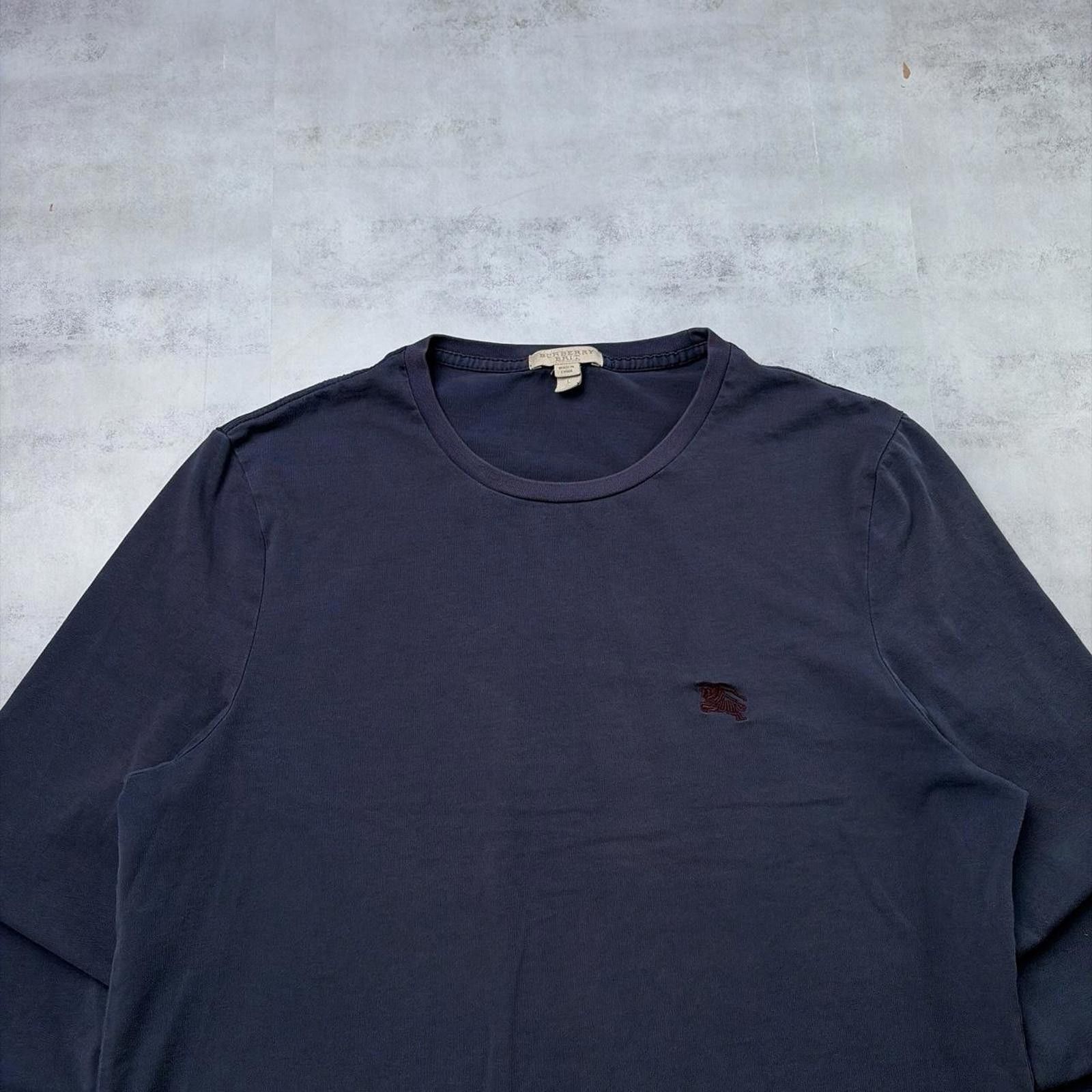 Other Y2K Navy Burberry Brit Long Sleeve Logo T-Shirt Size L / US 10 / IT 46 - 3 Thumbnail