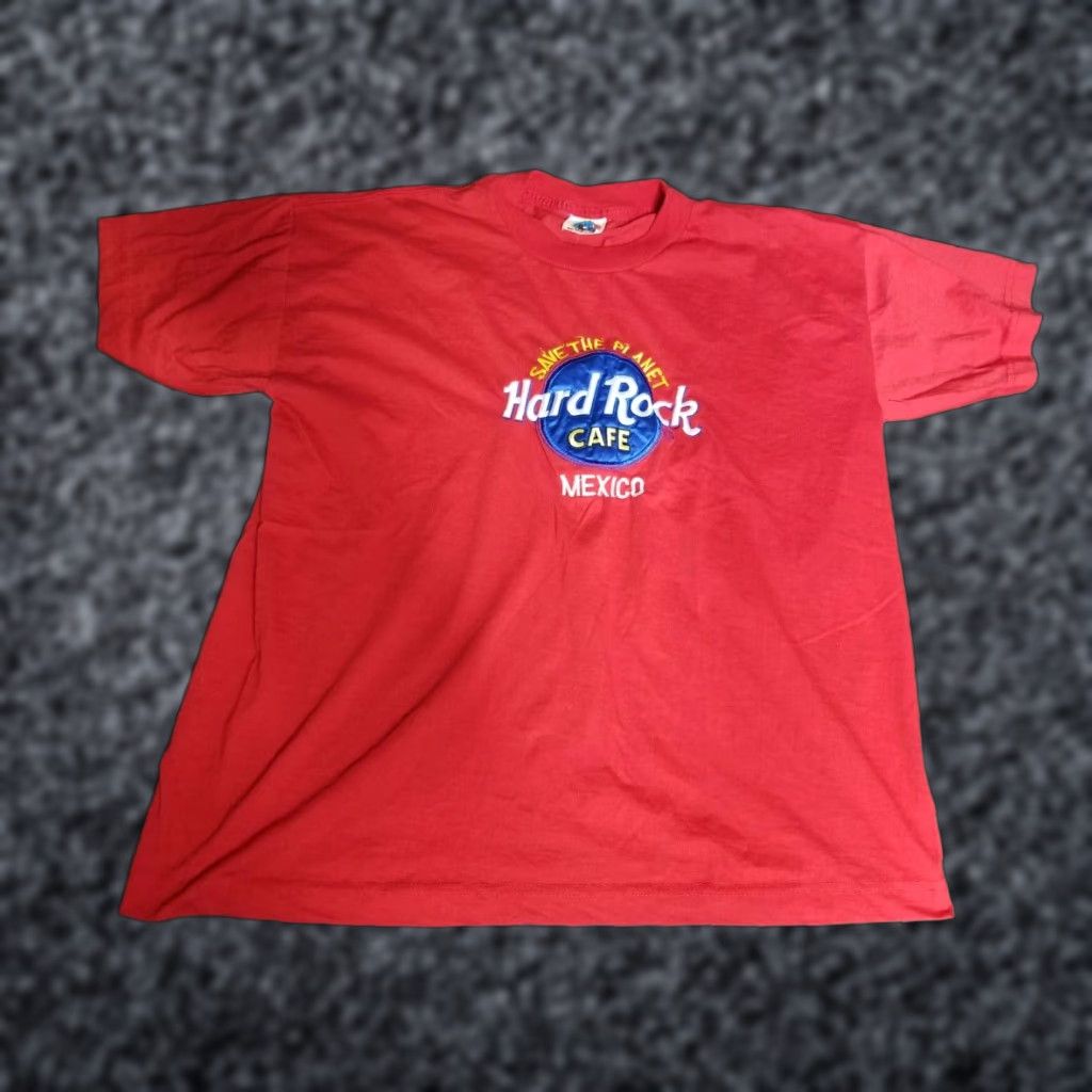 Hard Rock Cafe VTG Hard Rock Cafe Mexico Embroidered Save The Planet T Shirt Mens XL Red Graphic Tee Capstone: The Rock Size US XL / EU 56 / 4 - 1 Thumbnail