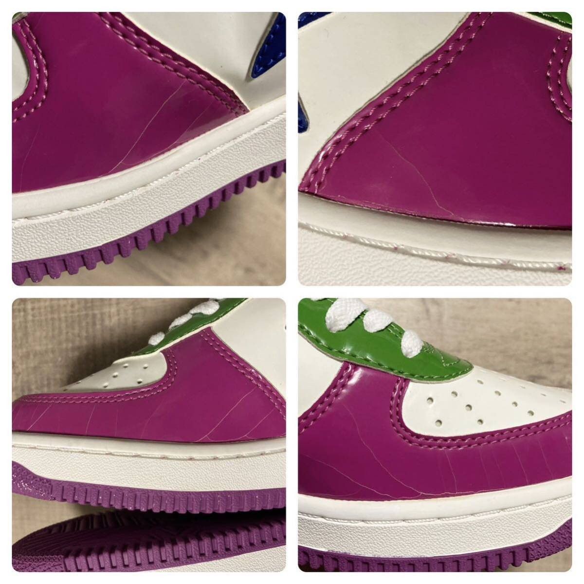Bape × Nigo Fanta color BAPE STA patent leather sneakers a bathing ape Size US 9 / EU 42 - 7 Thumbnail
