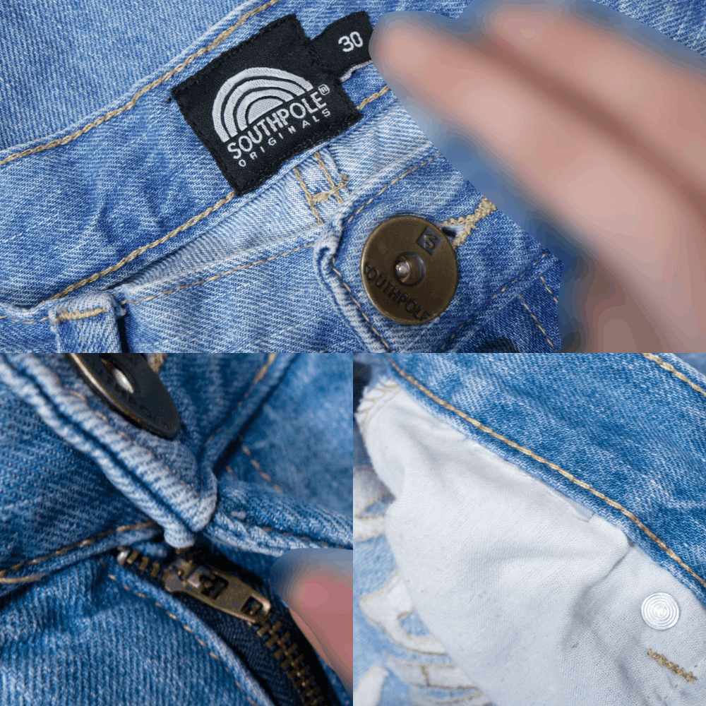 Southpole 00S Big Logo Embroidered Rap Jeans Size US 30 / EU 46 - 6 Thumbnail