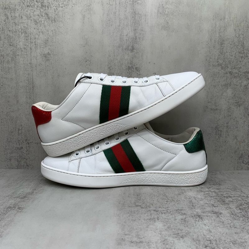 Gucci Gucci White Leather Sneakers with Pearl Accents -2508 Size US 6.5 / EU 39-40 - 4 Thumbnail