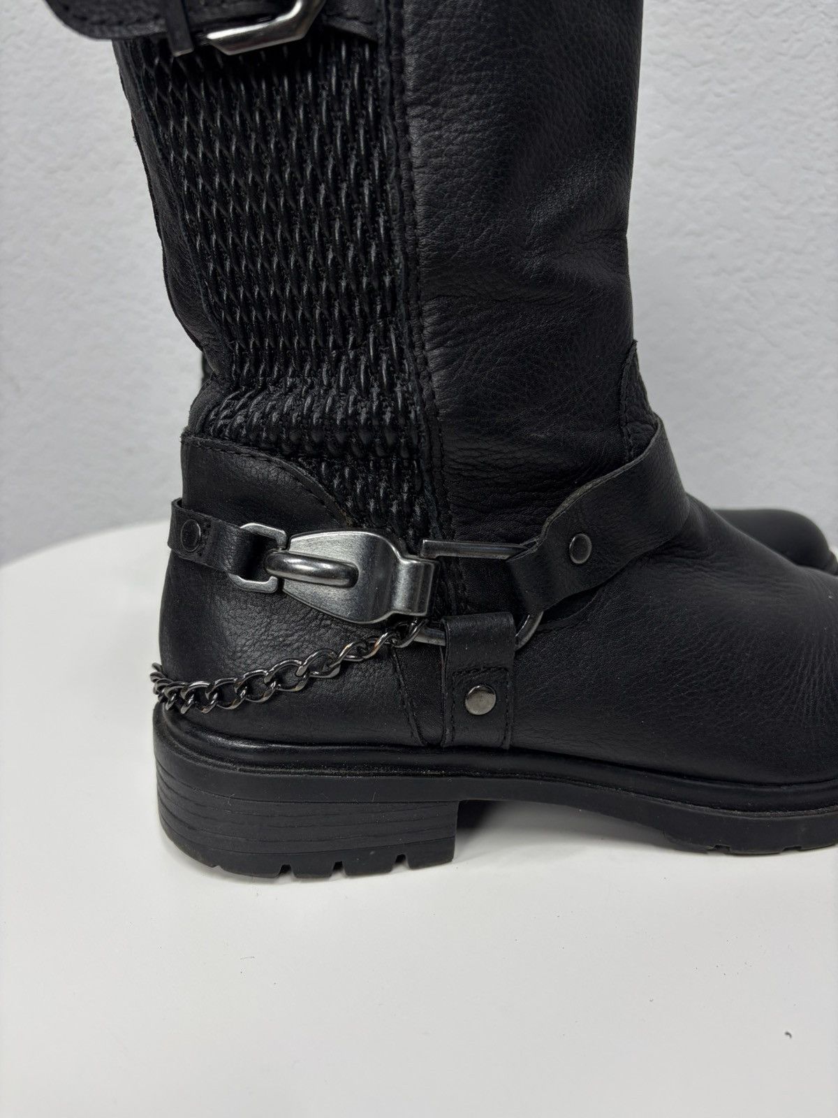 If Six Was Nine AS 98 Vibe Artisan Black Leather Side Zip Ankle Biker Boots Size US 7 / EU 40 - 4 Thumbnail