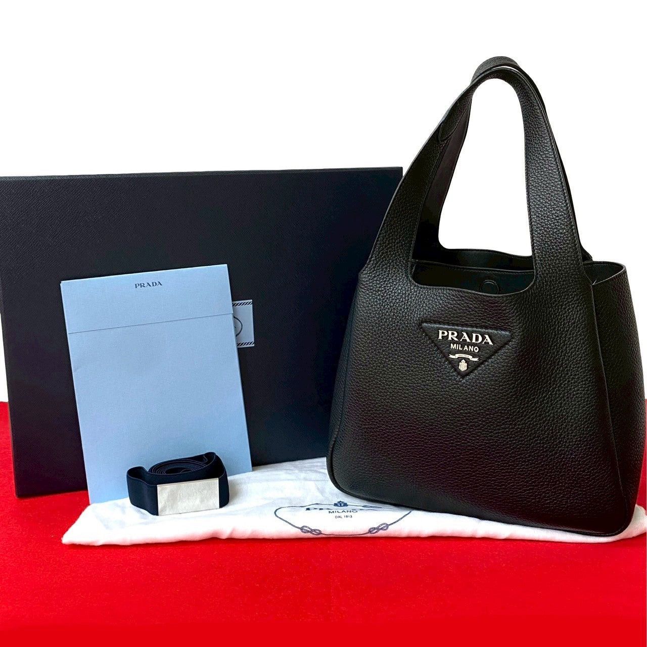 Prada Prada Handbag Black Leather Size ONE SIZE - 1 Thumbnail