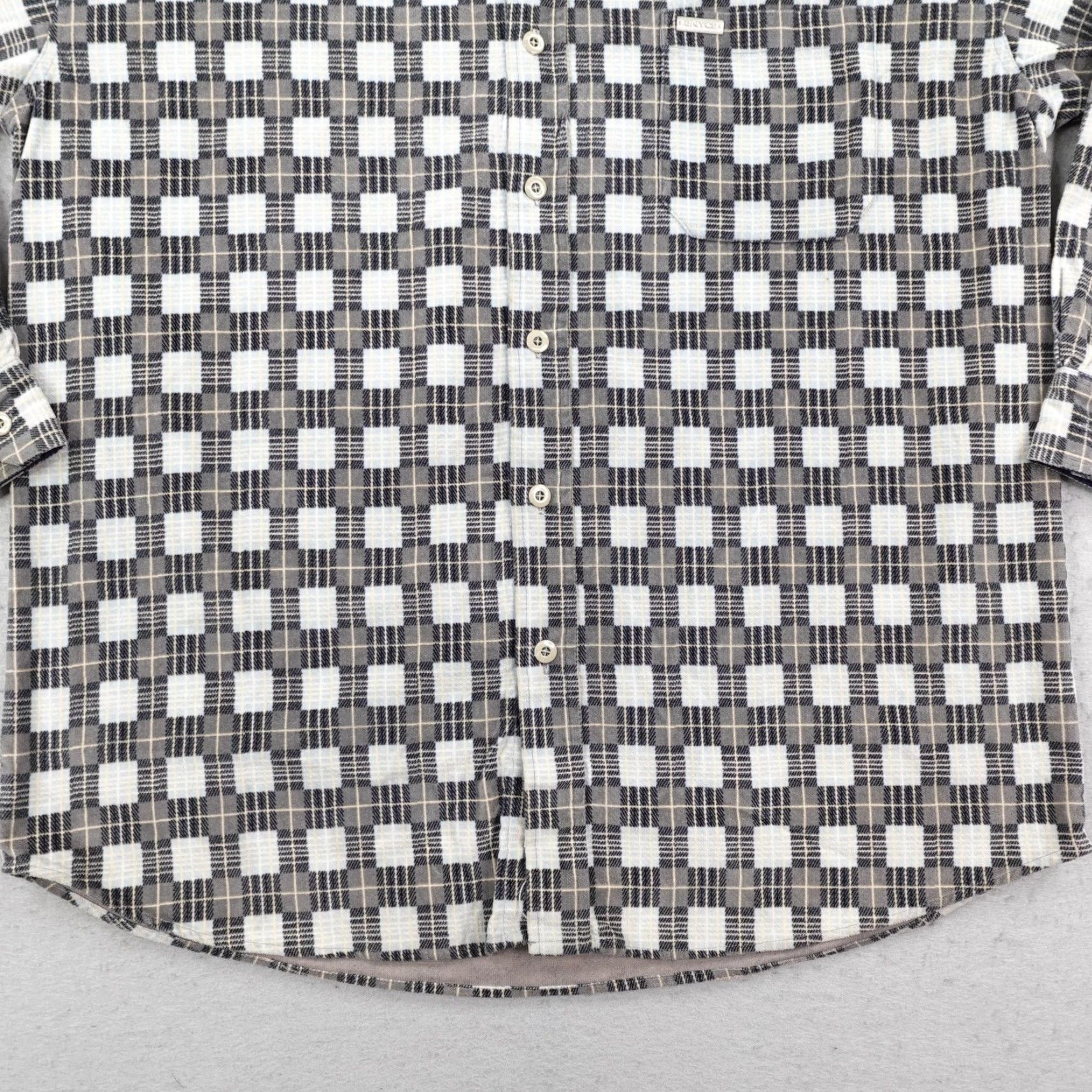 Enyce VINTAGE Enyce Shirt Mens XL Gray Plaid Flannel Button-Up Overshirt Y2K Hip Hop Outdoor Size US XL / EU 56 / 4 - 4 Thumbnail