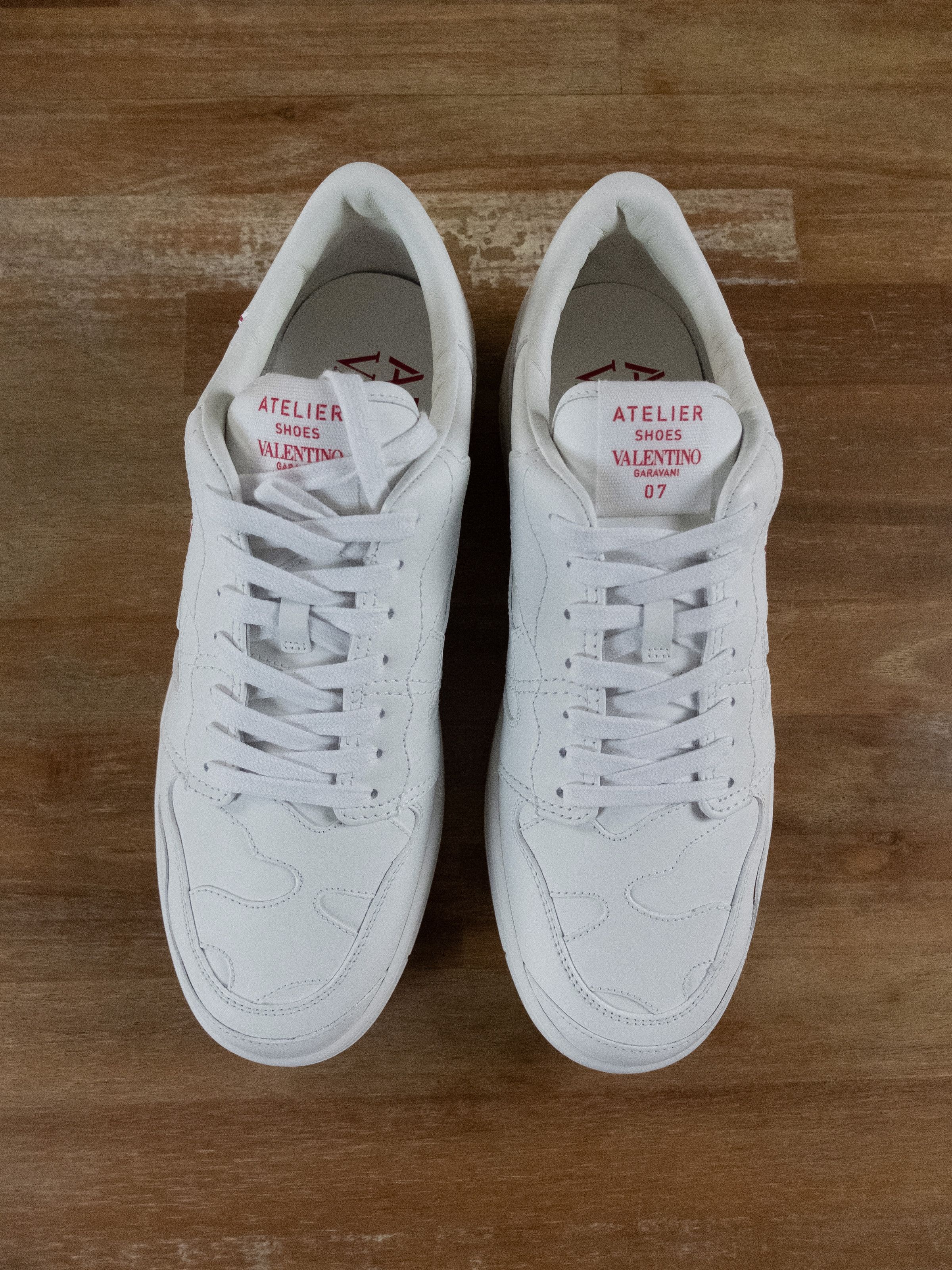 Valentino VALENTINO Atelier white Camouflage leather sneakers 9 42 Size US 9 / EU 42 - 4 Thumbnail