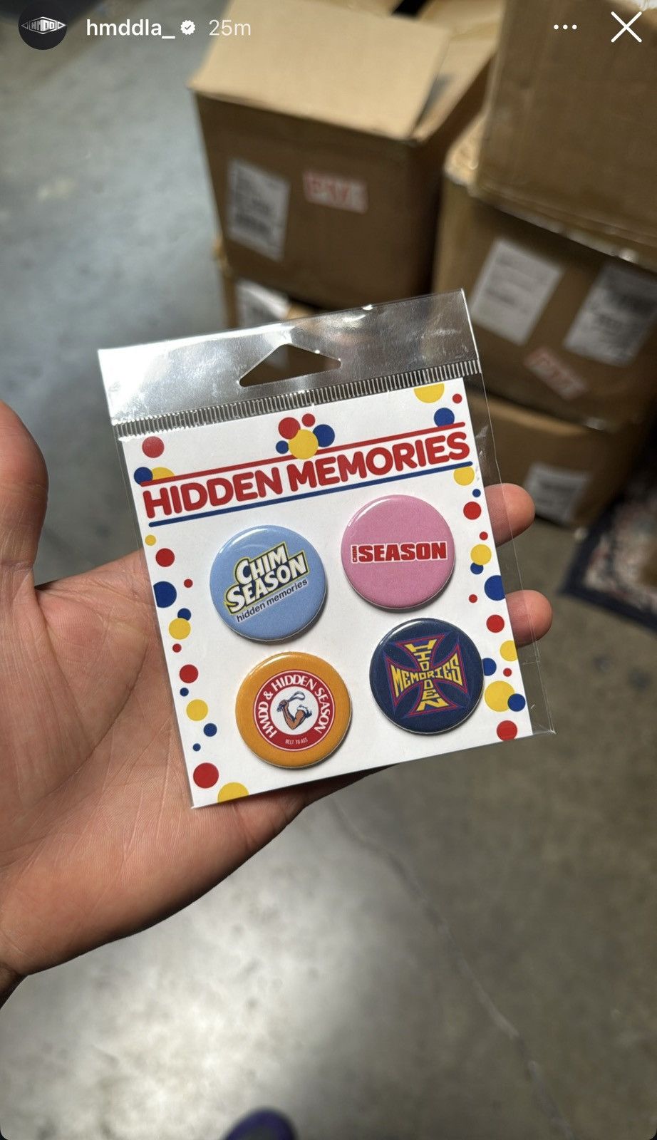 HMDD Happy Memories Dont die x Hidden Season Complexcon Pins Size ONE SIZE - 3 Thumbnail