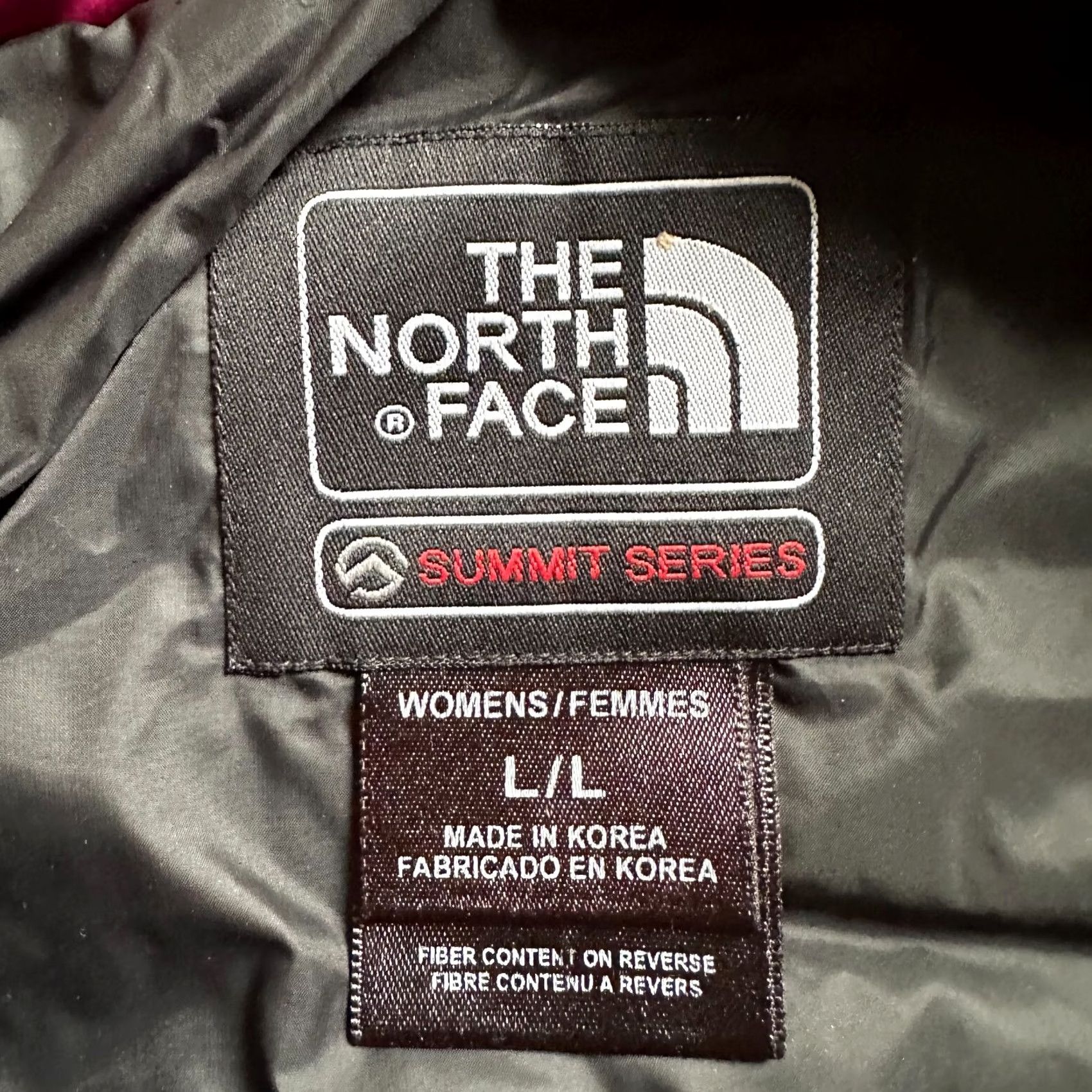 The North Face The North Face Womens Large Summit Series Puffer Jacket Pink 600 Downfill Hooded Full Zip *Repaired* Size L / US 10 / IT 46 - 4 Thumbnail