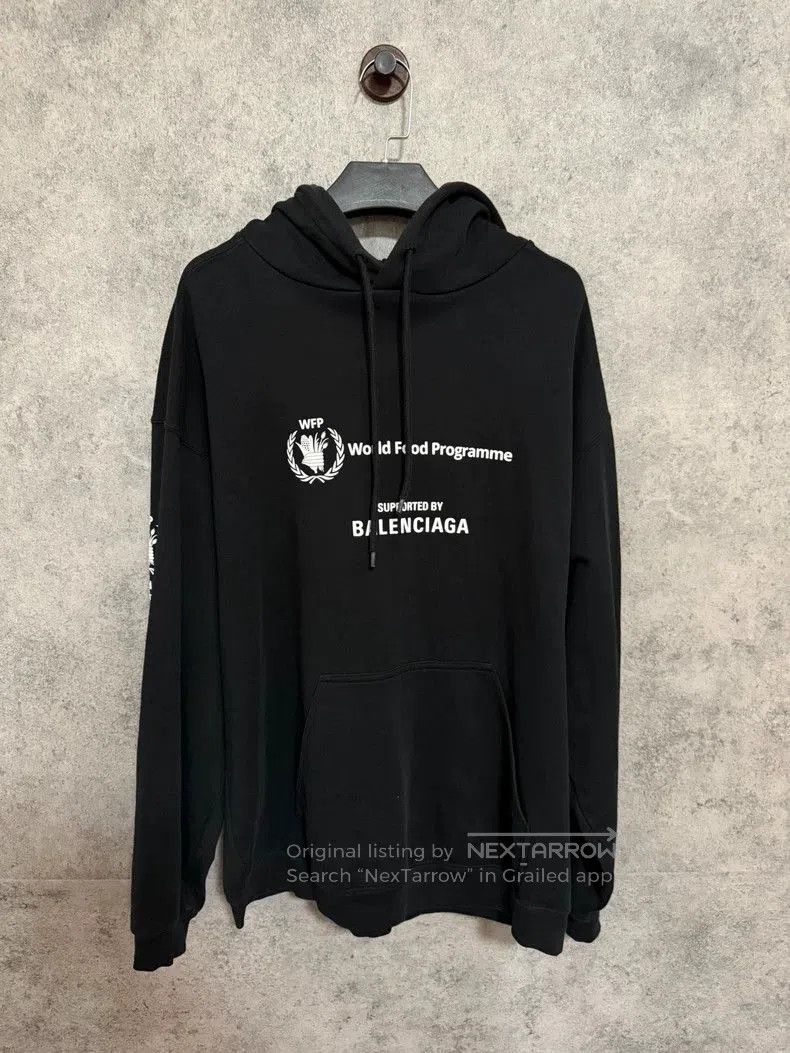 Balenciaga WFP Letter Black Hoodie.