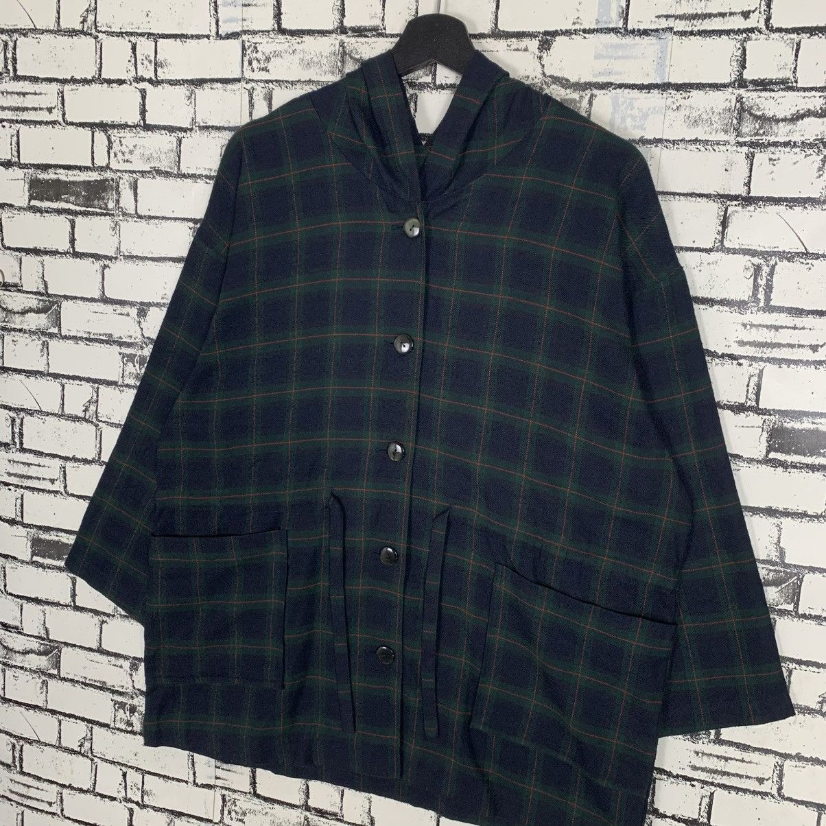 Issey Miyake Vintage One Mile Plantation Issey Miyake Tartan Cape Cloak Size US M / EU 48-50 / 2 - 2 Thumbnail