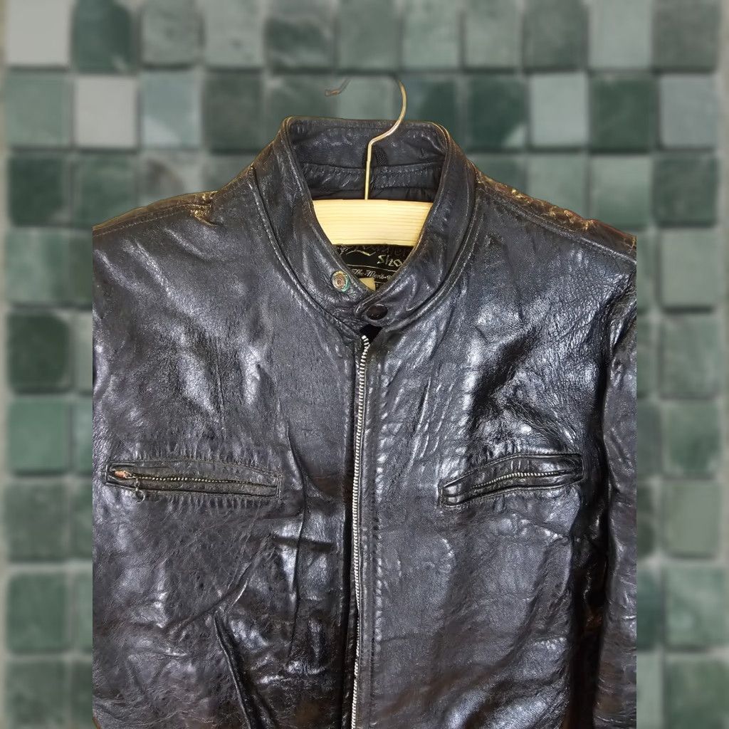 Sears VINTAGE Sears Motorcycle Leather Jacket Mens SZ 42 Black Leather Jacket 70's Insulated Size US XS / EU 42 / 0 - 1 Thumbnail