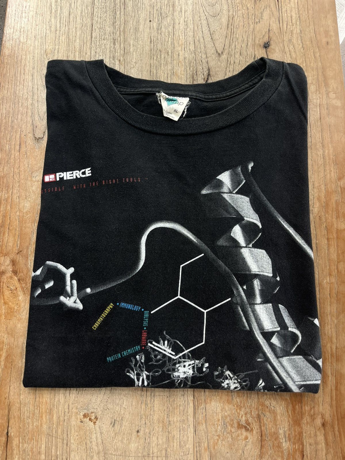 Arts & Science × Vintage Vintage PC PIERCE Art Science Chromosome 90’s T-shirt Size US XL / EU 56 / 4 - 1 Thumbnail
