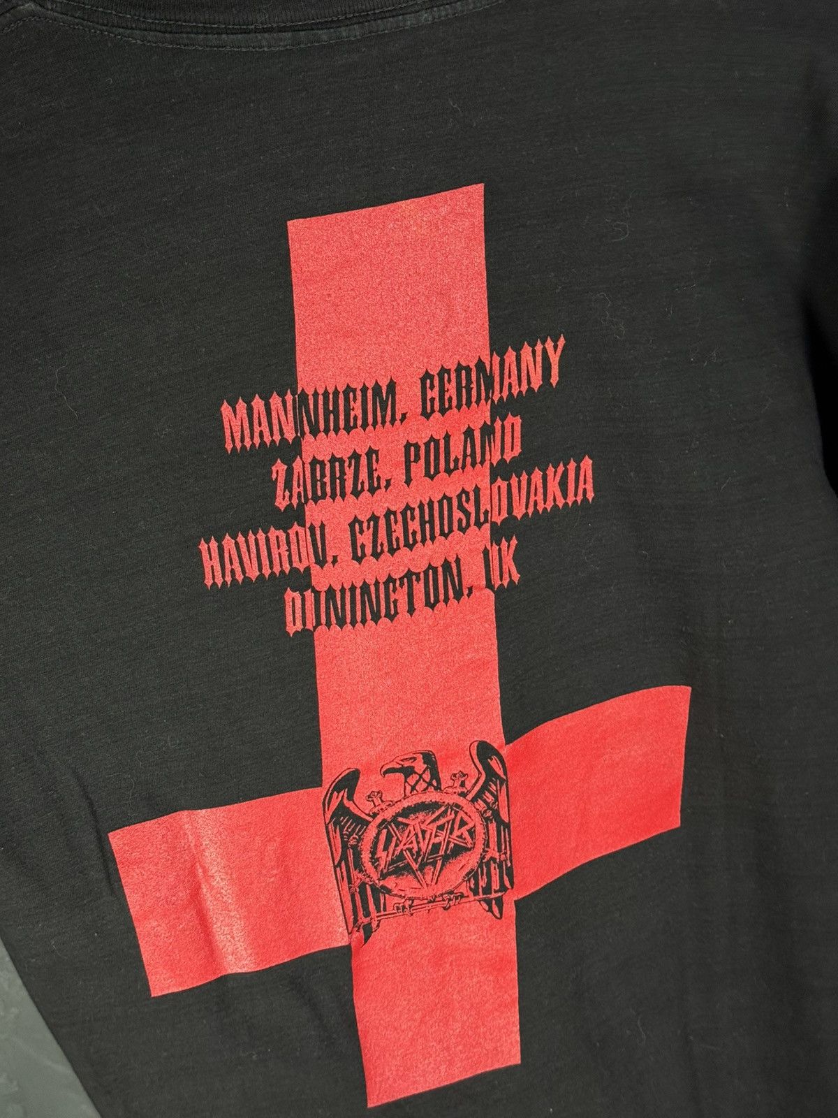Vintage Vintage 90s Slayer Brockum Tour T-shirt 1992 Concert Rare Size US XL / EU 56 / 4 - 10 Thumbnail