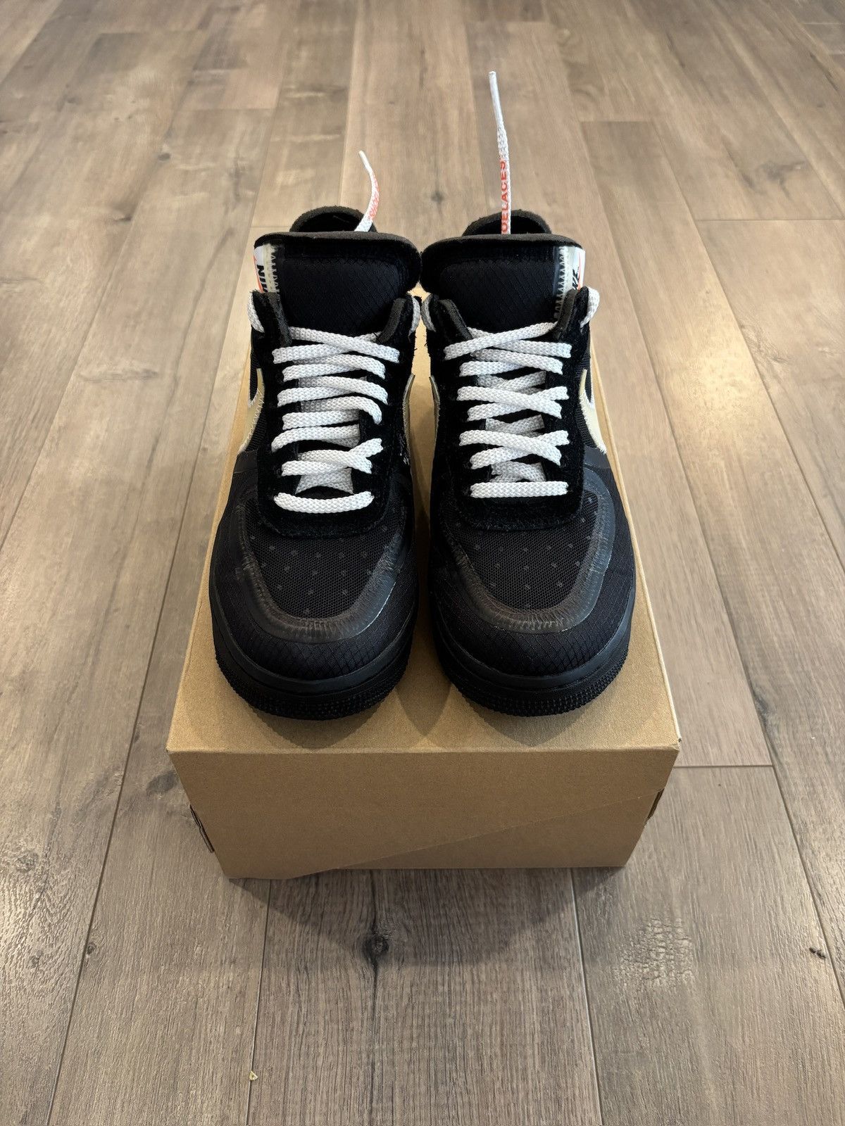 Jordan Brand × Off-White Off White Black Air Force One Size 5.5m/7w Size US 7 / IT 37 - 2 Thumbnail