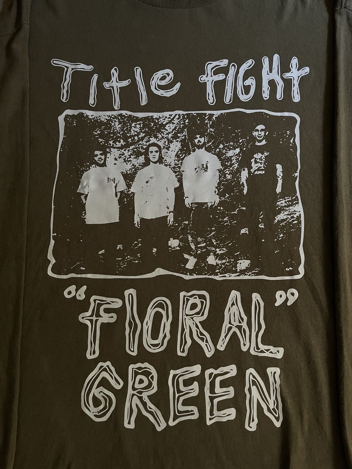 Band Tees Title Fight Floral Green Longsleeve Olive Green Size US L / EU 52-54 / 3 - 3 Thumbnail