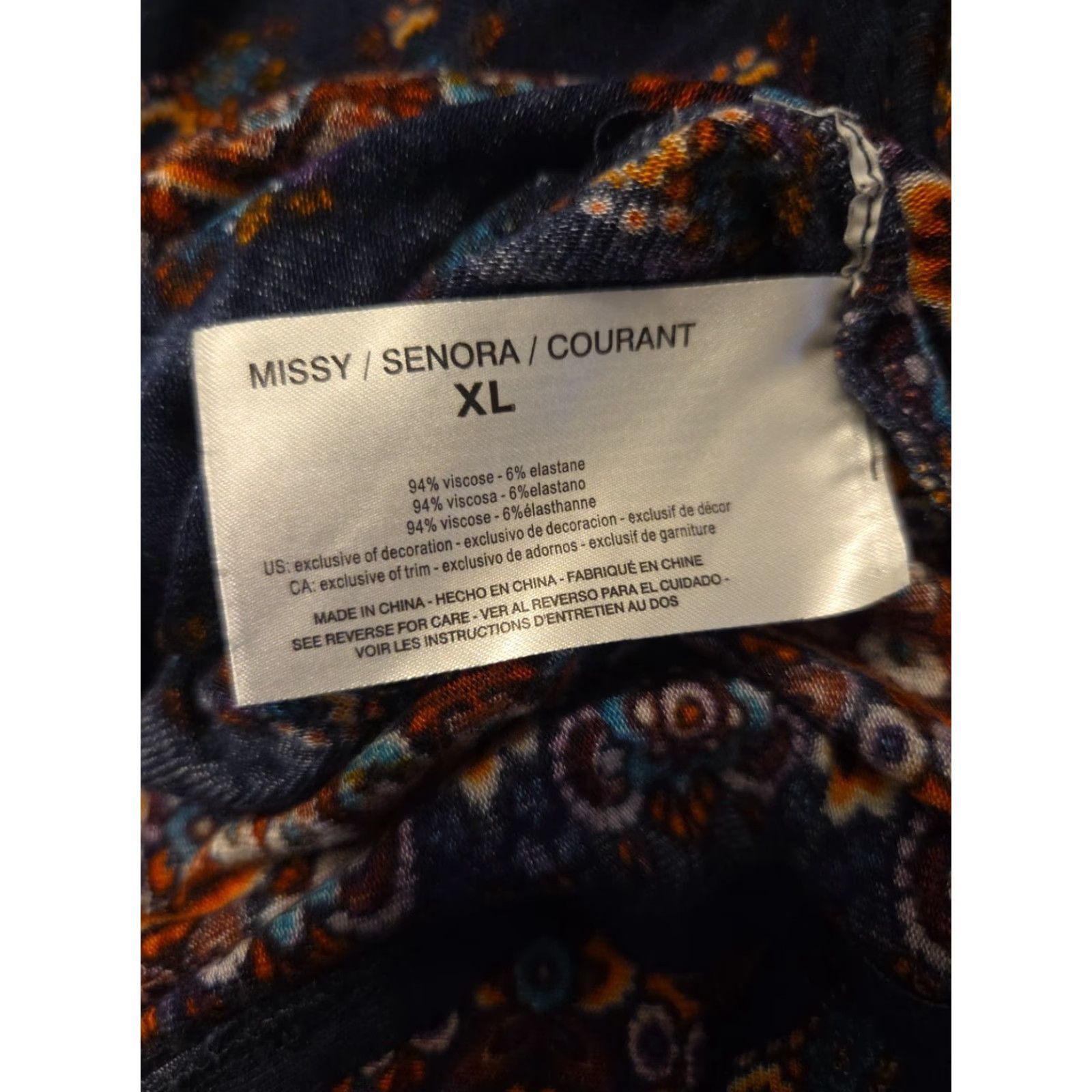 Vintage VINTAGE America Blues Navy Blue Embroidered Stretchy Sheer Top Hippie Boho XL Shirt Womens Size XL / US 12-14 / IT 48-50 - 8 Thumbnail