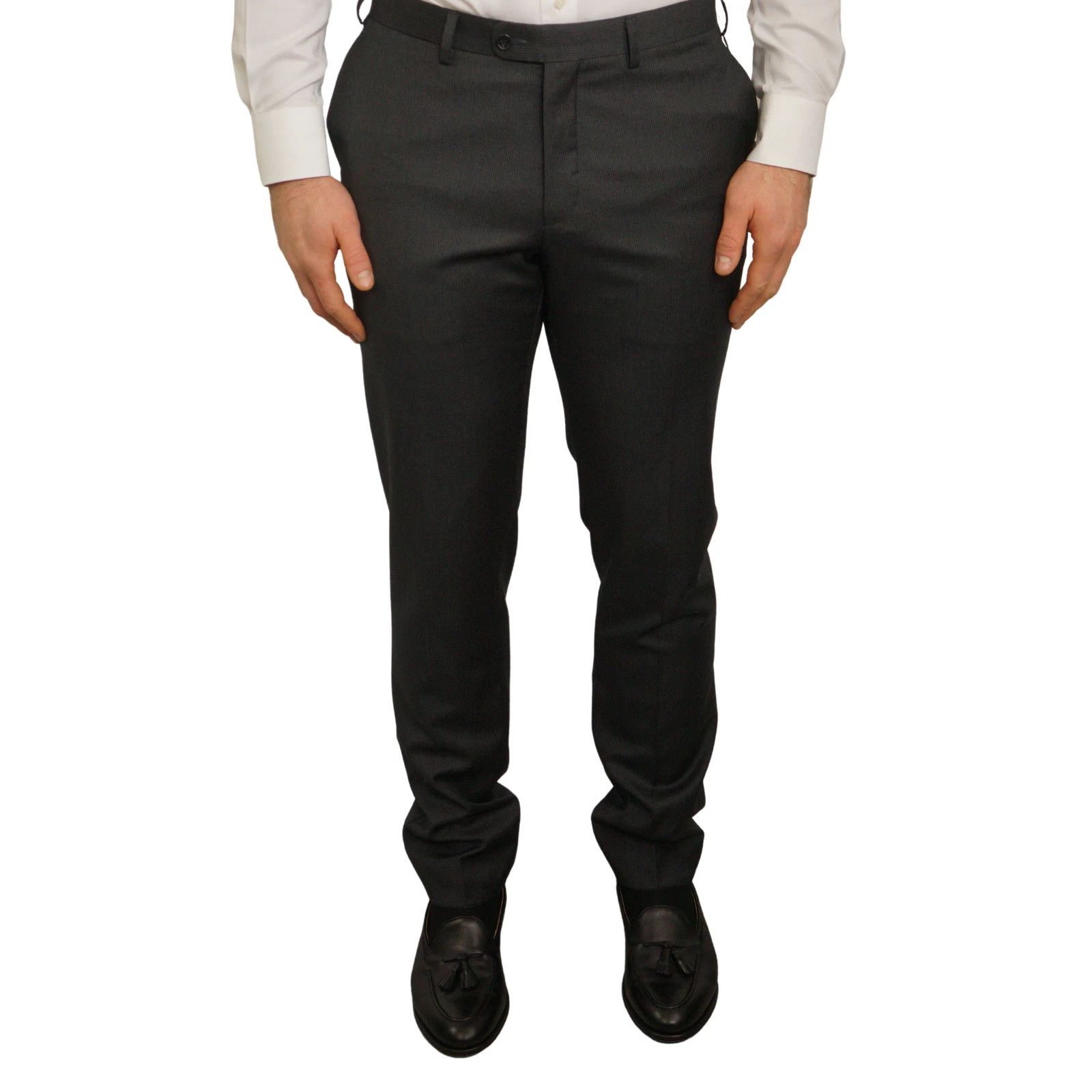 Suitsupply Men Suitsupply Suit Napoli Pinstriped Grey Wool 110 UK/US38 Size 38R - 7 Thumbnail