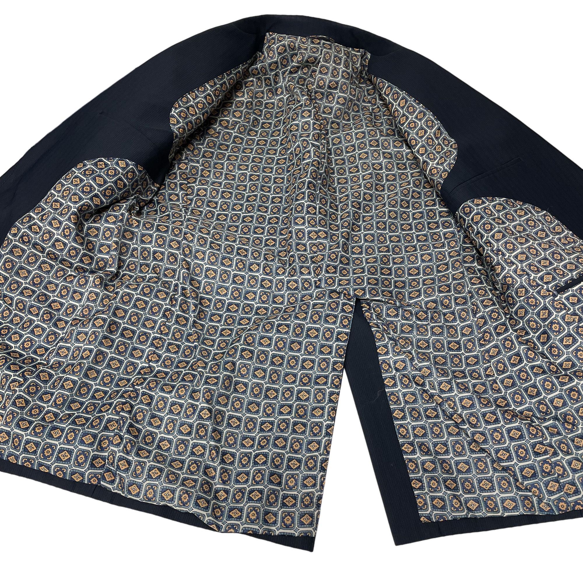 Other Vtg BESPOKE Sport Coat Blue SHARKSKIN Disco Leisure Jacket Size 38R - 5 Thumbnail