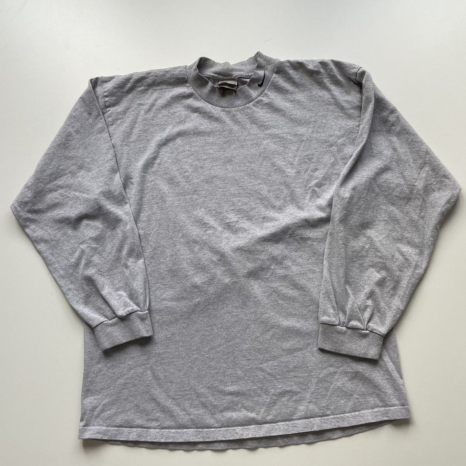 Nike Vintage Y2K Nike Swoosh Mockneck Long Sleeve Shirt XL Rare Size US XL / EU 56 / 4 - 1 Thumbnail