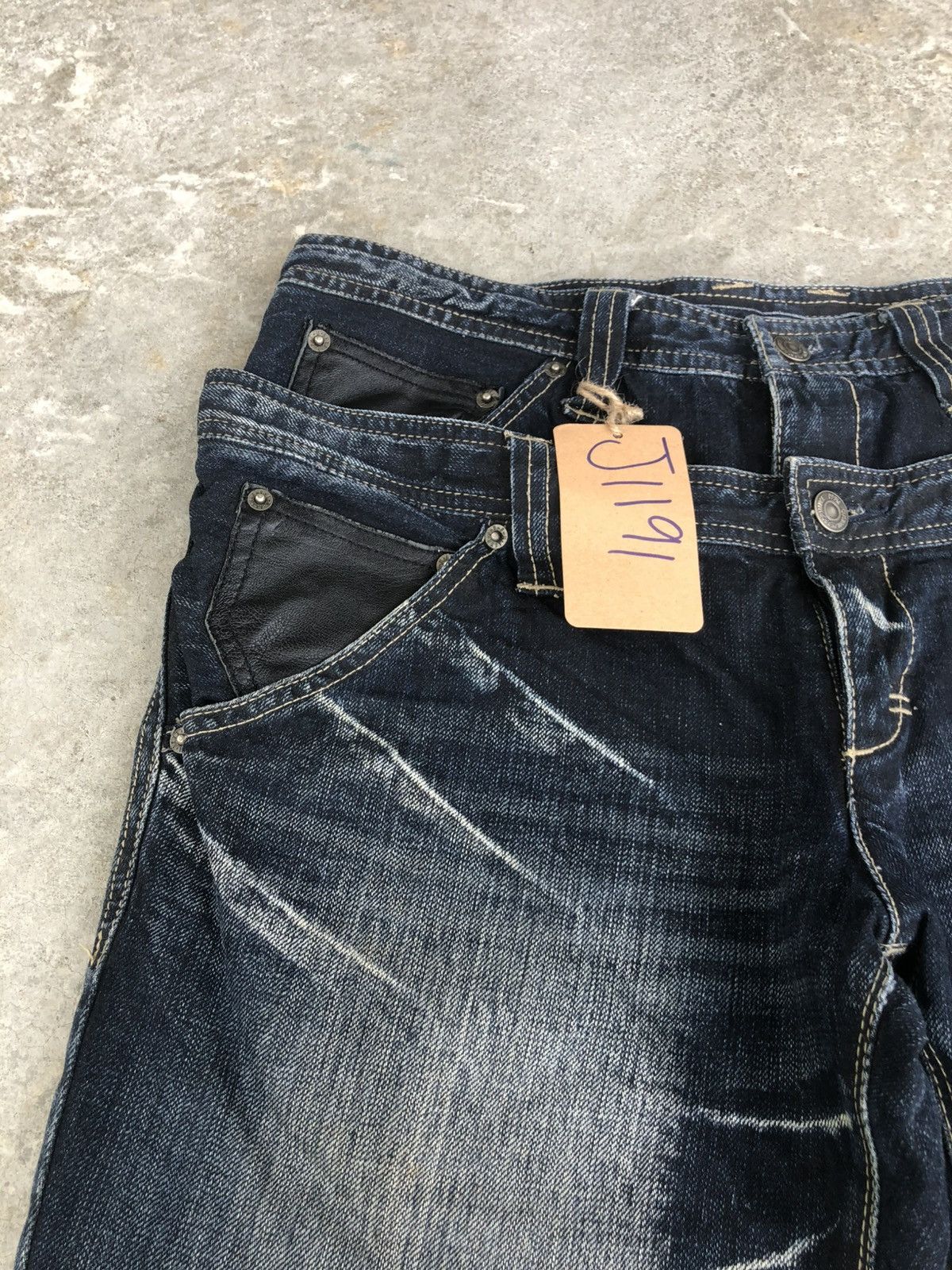 PPFM Japanese PPFM Double Waist Distressed Denim Size US 34 / EU 50 - 14 Thumbnail