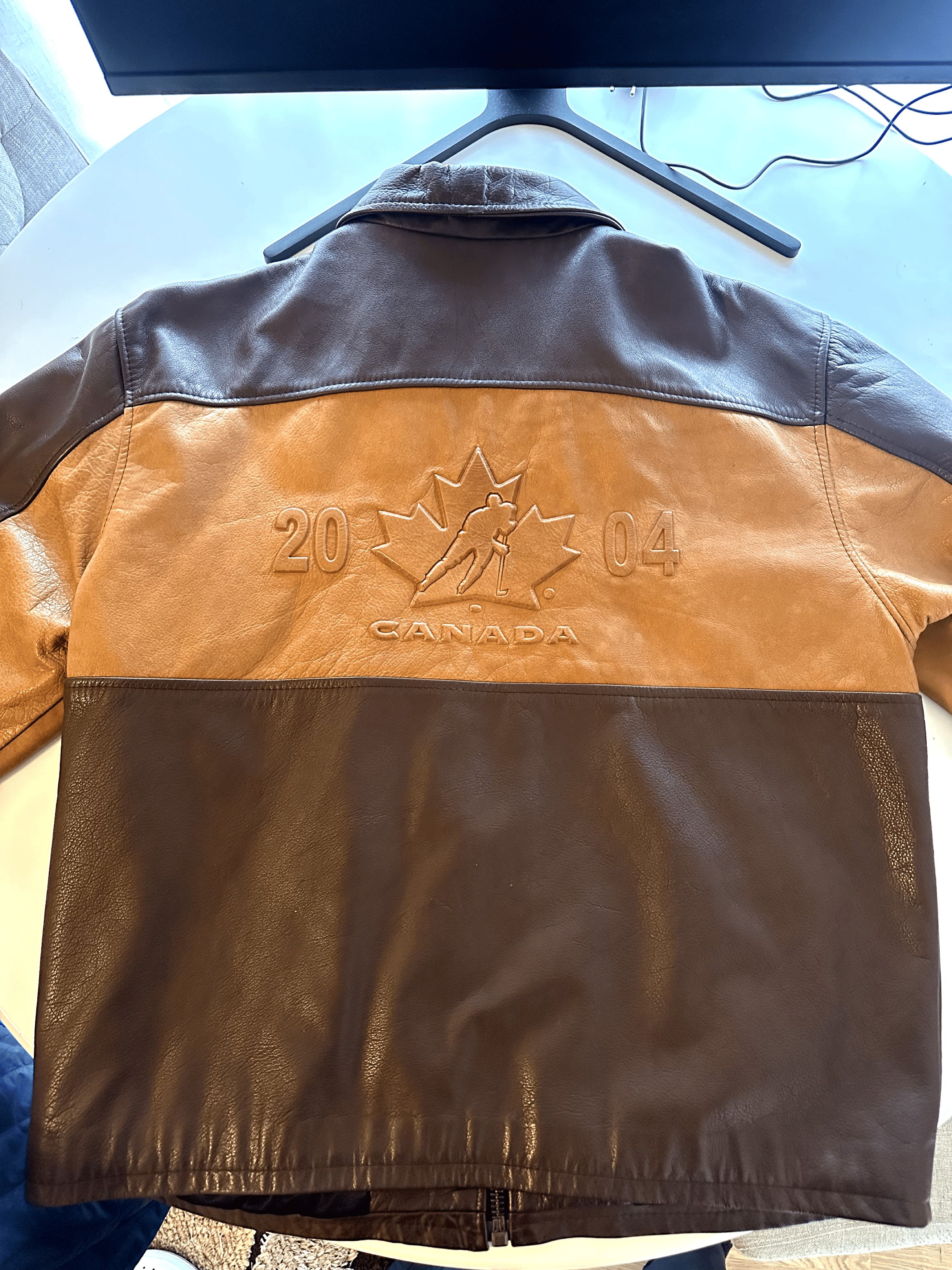 Other RARE Canada 2004 World Cup of Hockey Leather Jacket Size US XL / EU 56 / 4 - 3 Thumbnail