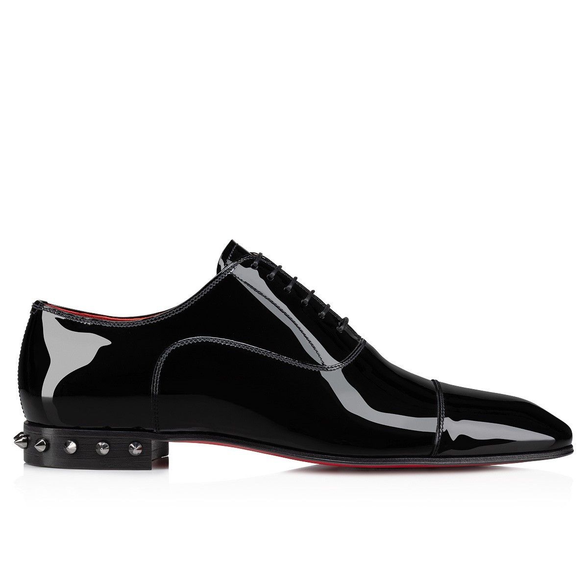 Christian Louboutin os11x1024 Greggo Patent Leather Studded Oxfords Shoes Size US 8 / EU 41 - 1 Thumbnail