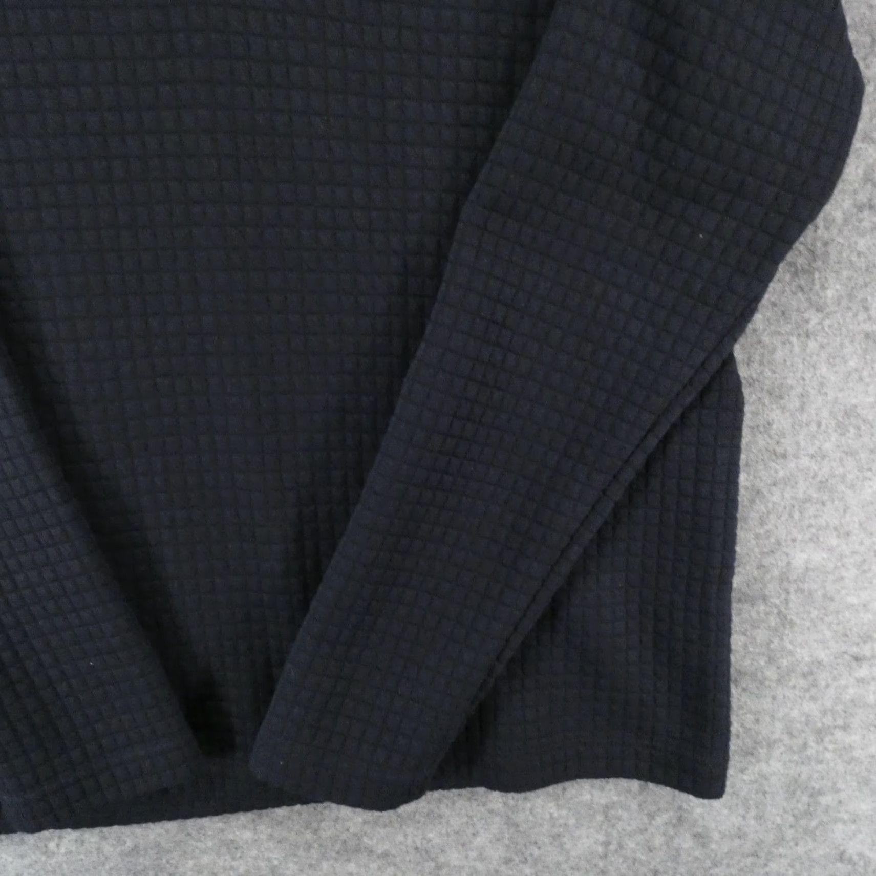 BUGATCHI BUGATCHI Mens Large Stretch Long Sleeve Navy 1/4 Zip Waffle Fleece Pullover Sweater Size US L / EU 52-54 / 3 - 5 Thumbnail