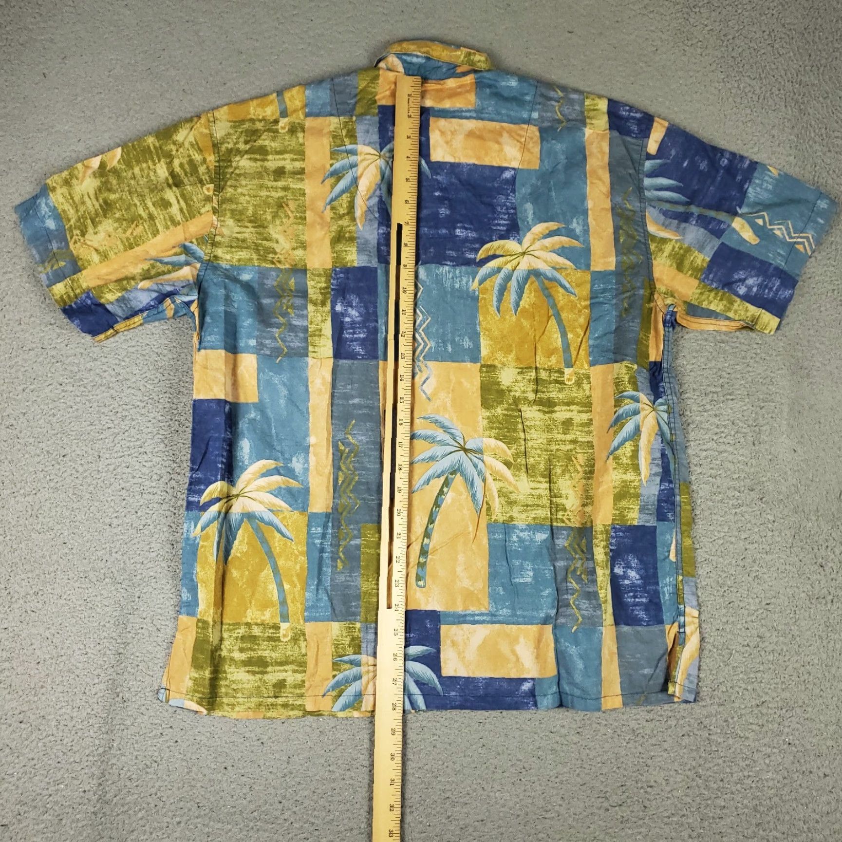 Vintage Bamboo Cay Shirt Mens Small Blue Palm Tree Hawaiian Button Up Short Sleeve Shirt Size US S / EU 44-46 / 1 - 3 Thumbnail