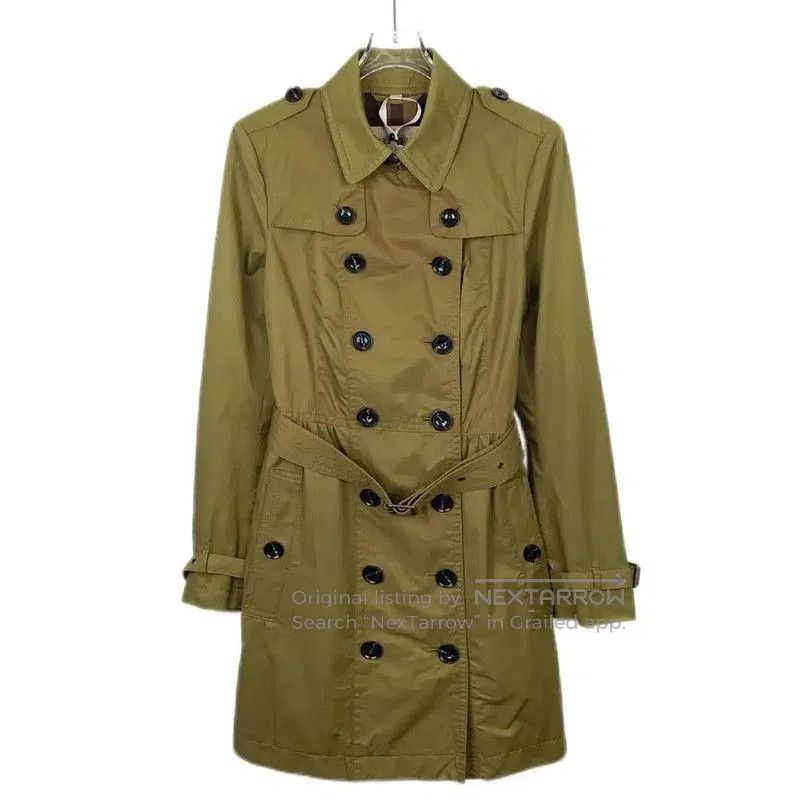 Burberry Burberry Green Cotton Women's Trench Coat. Size M / US 6-8 / IT 42-44 - 1 Thumbnail
