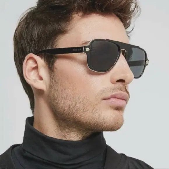 Versace Versace Men Sunglasses Aviator VE2199 100281 NEW AUTHENTIC Size ONE SIZE - 14 Thumbnail