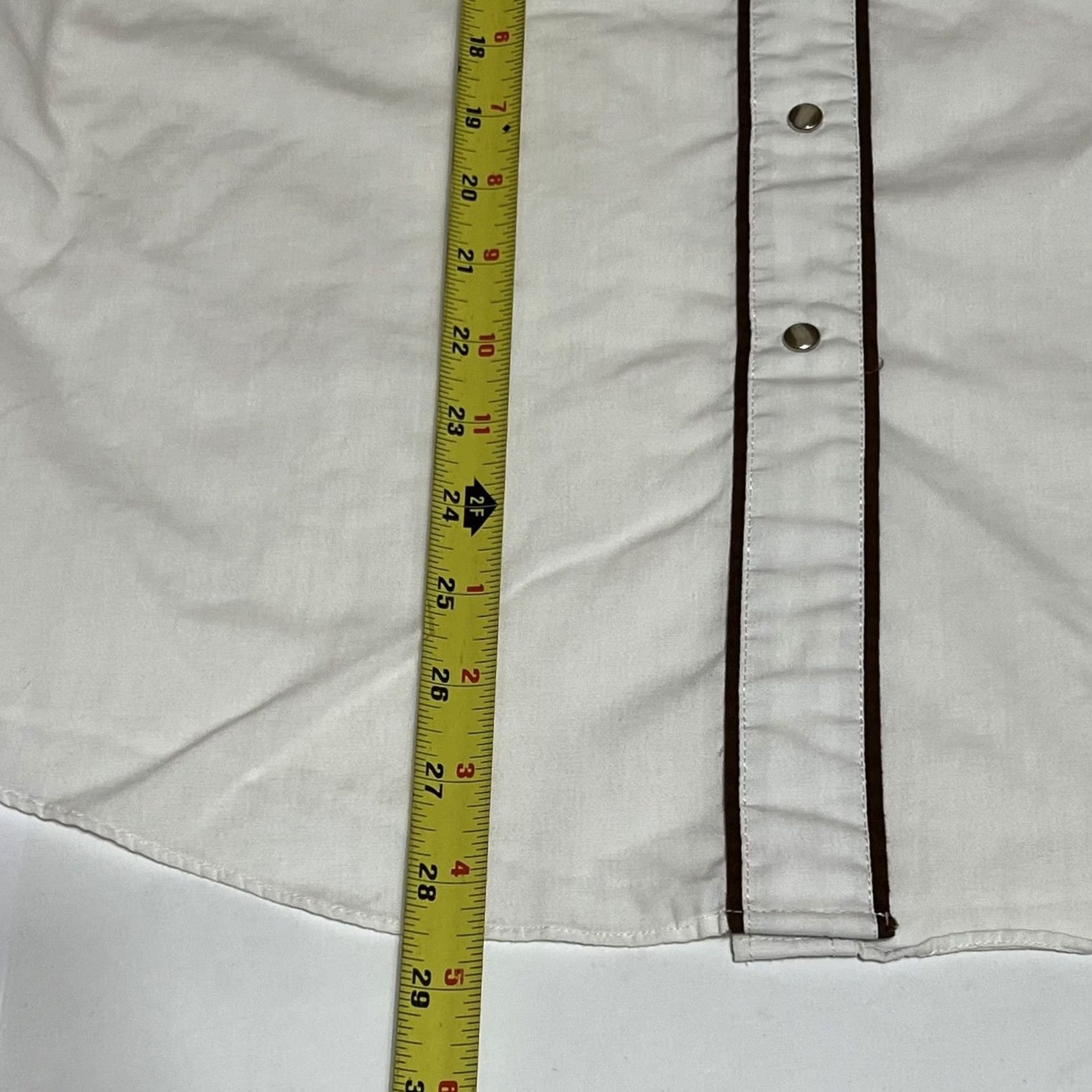 Vintage Ely Shirt Women's L White Flower Western Button-Up Pockets Rose Cowboy Embroidered Snap Tie Dye? Size L / US 10 / IT 46 - 5 Thumbnail