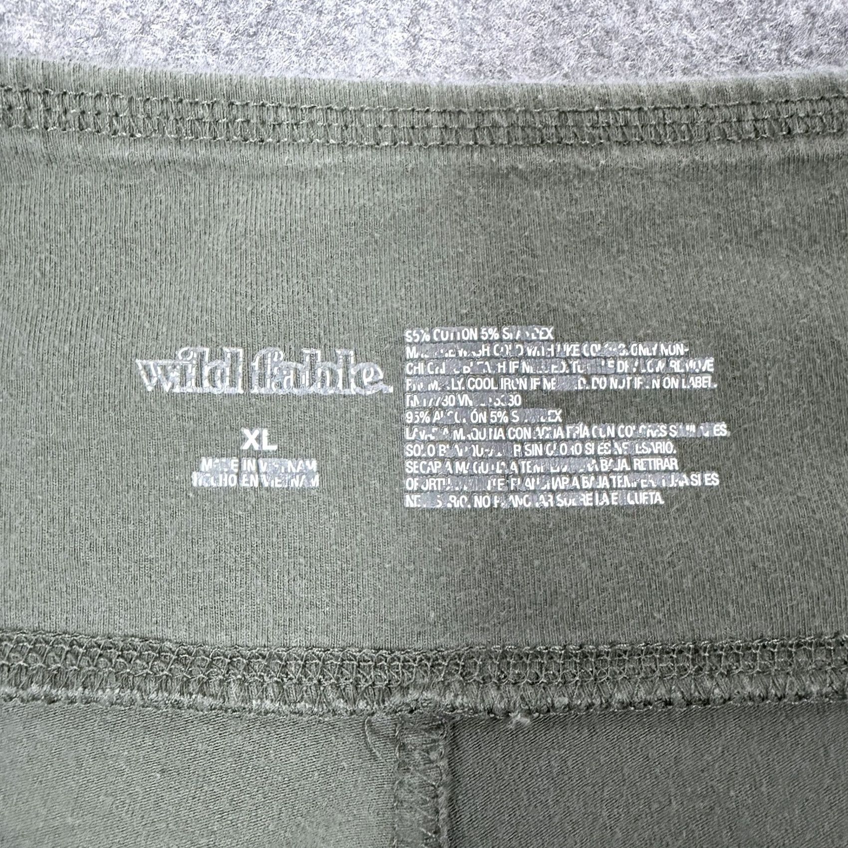 Vintage Wild Fable Leggings Women's XL Activewear Olive Green 36x27.5 Inseam 27.5" High Rise Solid Cotton Spandex Athleisure Modern 90s USA Womens Size 40" / US 18 - 4 Thumbnail