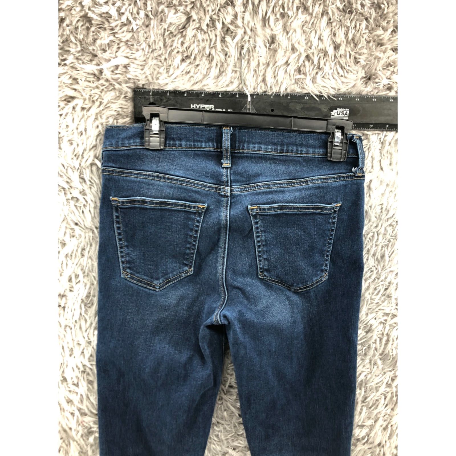 Gap Gap Jeans Skinny 8 Womens Medium Wash Blue Regular Stretch Denim 5-Pocket Pocket Zipper Button Logo Gap 1969 Modern American Classic Vintage No Size 30" / US 8 / IT 44 - 6 Thumbnail