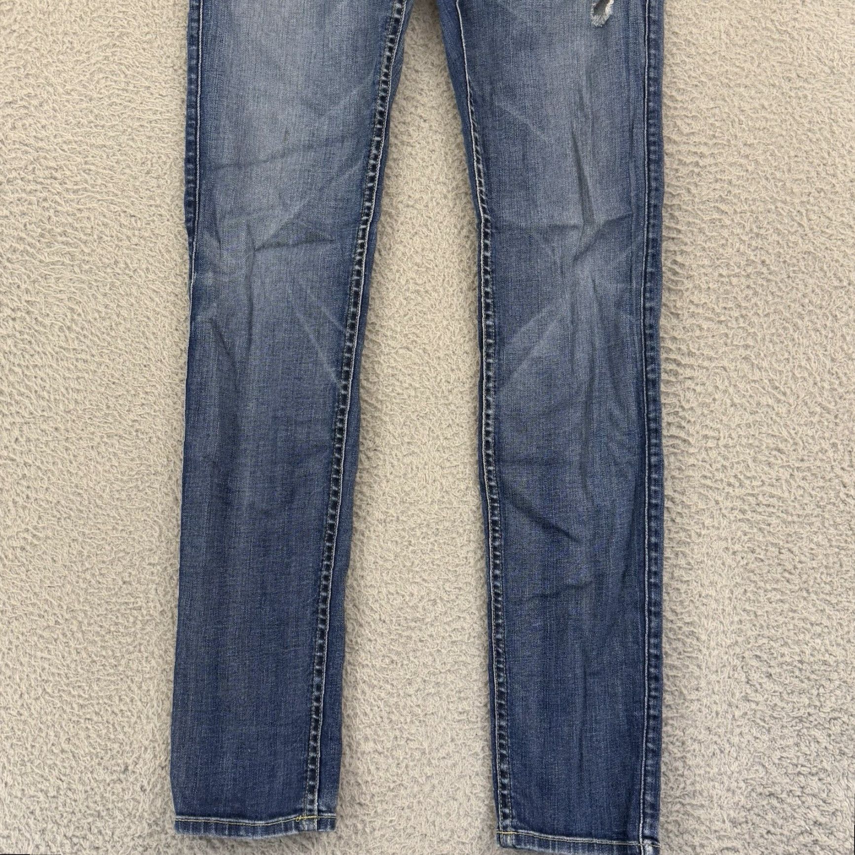7 For All Mankind 7 For All Mankind Jeans Womens 29 Blue Roxanne Denim 30x32 Ankle Denim Casual Capri 80s Bohemian Hippie Womens Jeans Size 29" - 2 Thumbnail