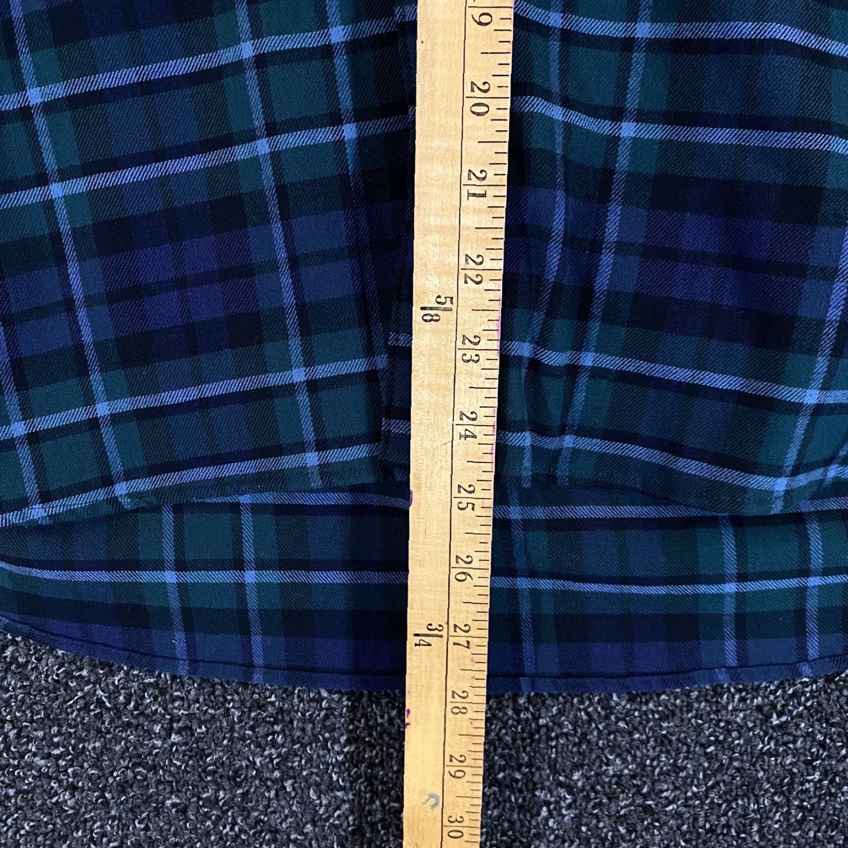 Vintage L.L. Bean Flannel Shirt Mens Large Regular Blue Green Plaid Long Sleeve Button-Up Size US L / EU 52-54 / 3 - 5 Thumbnail
