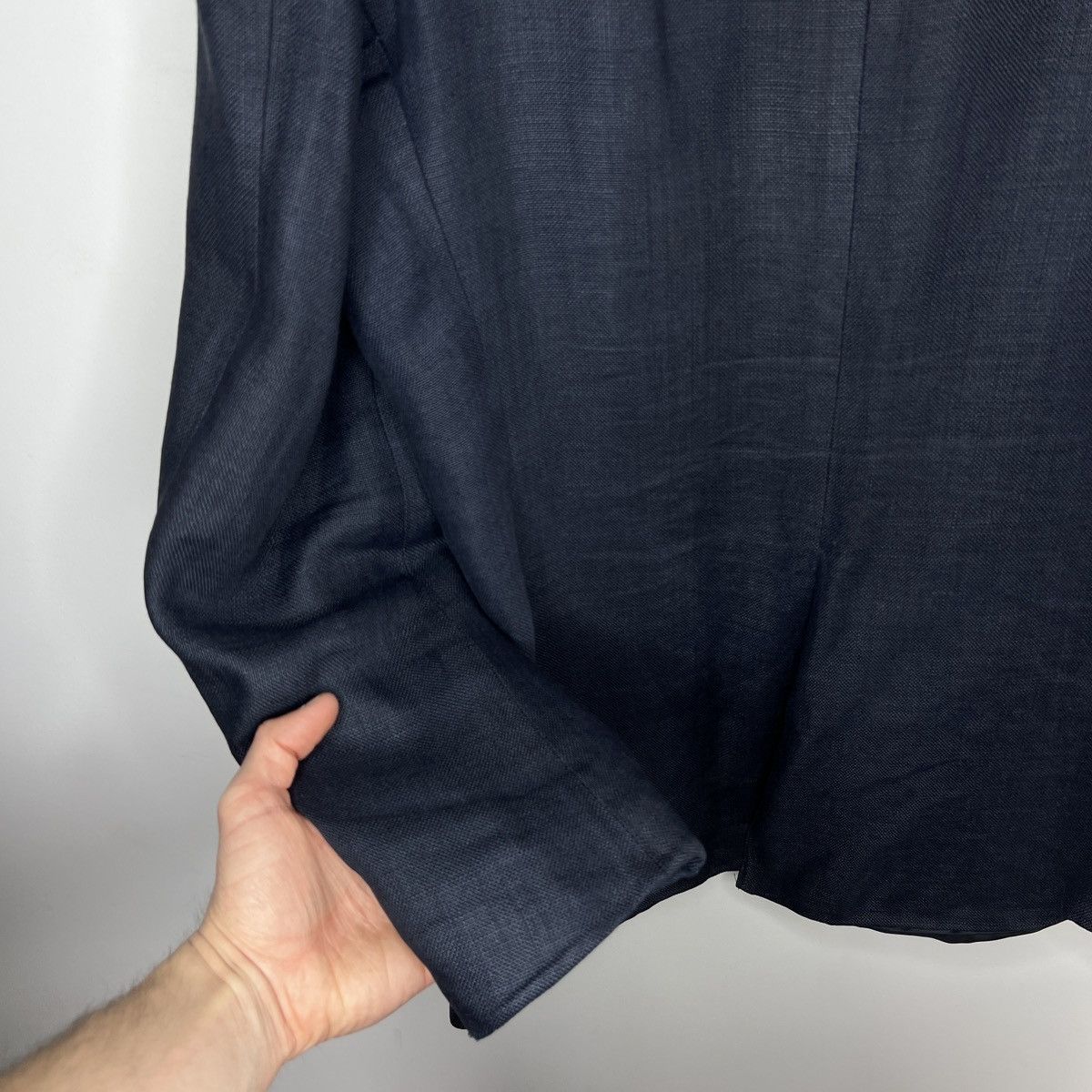 Polo Ralph Lauren × Ralph Lauren Vintage 90s Polo Ralph Lauren Wool/Linen Blazer 42R Size 42R - 13 Thumbnail