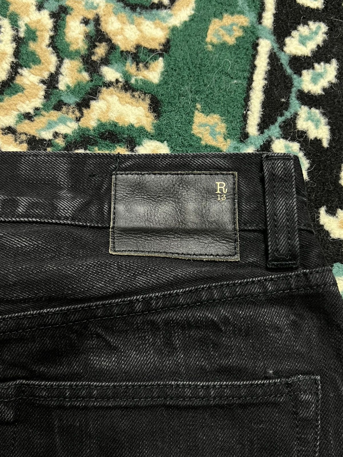 R13 R13 LOW SELVEDGE Black Denim Pants Size US 32 / EU 48 - 6 Thumbnail