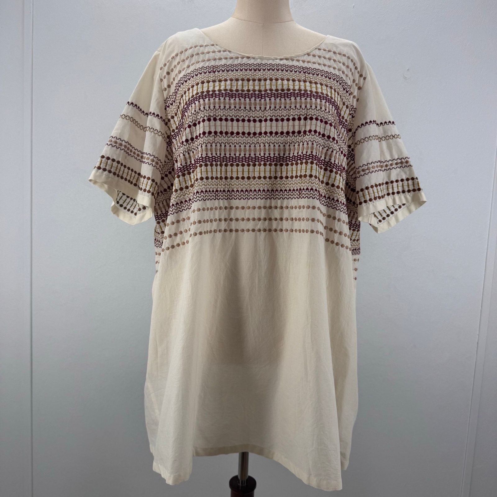 Marina Rinaldi Marina Rinaldi Cotton Tunic Top & Pant Set PLUS 22 Neutral Size 3XL / US 20-22 - 3 Thumbnail