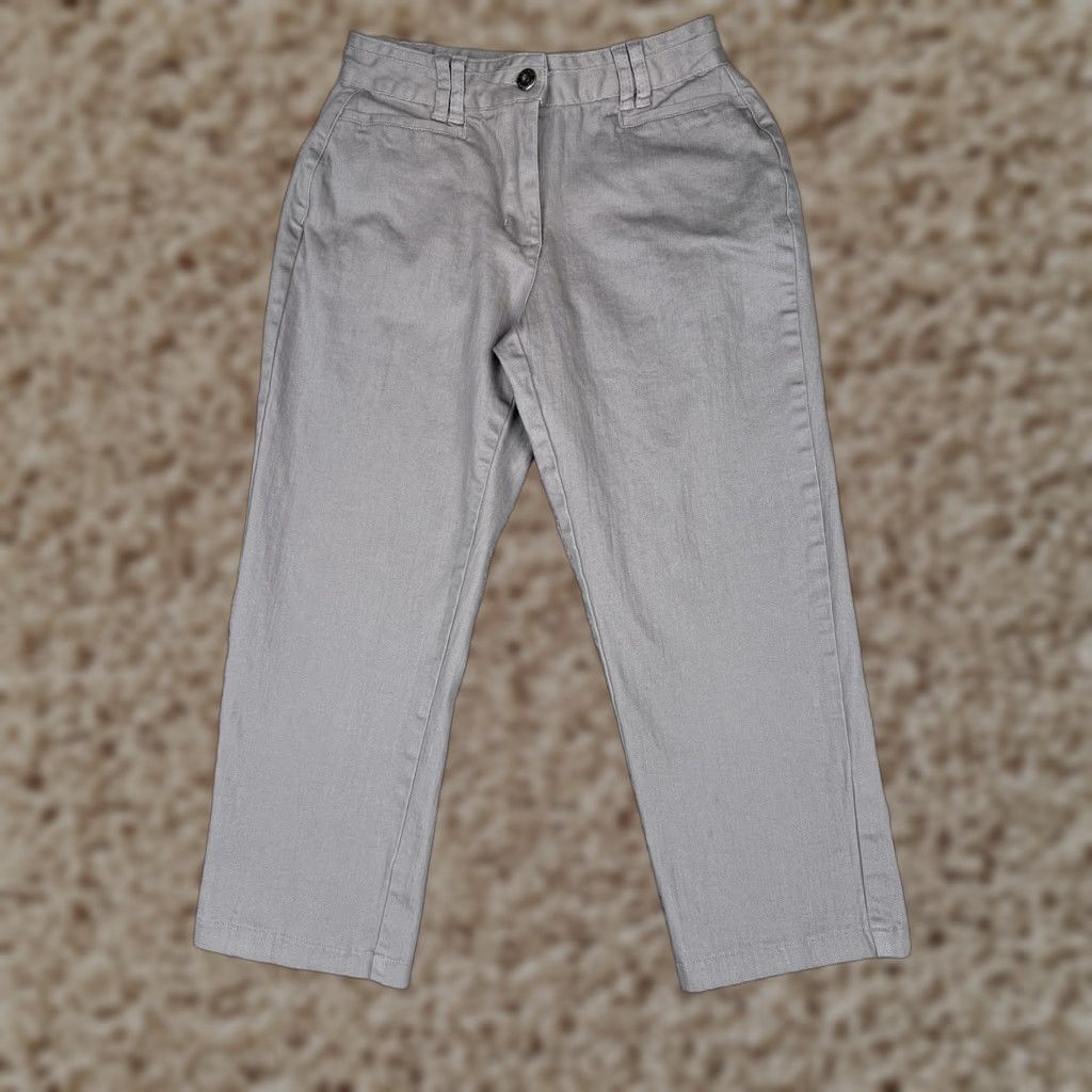 Denime Wombat Womens Jeans Crop Mid Rise 8 Gray Regular Fit Denim 26x22 Size 30" / US 8 / IT 44 - 1 Thumbnail