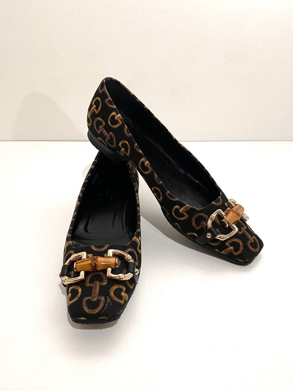 Gucci Gucci x Tom Ford GG Horsebit Bamboo Mule Ballet Flats Shoes Size US 7.5 / IT 37.5 - 3 Thumbnail