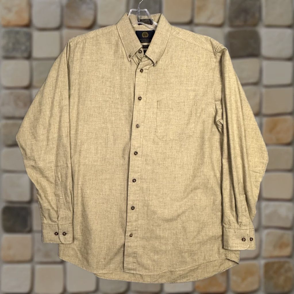 Vintage VINTAGE Viyella Wool Blend Shirt Mens XL Solid Camel Flannel Button-Down Hunt Barn Chore Size US XL / EU 56 / 4 - 1 Thumbnail