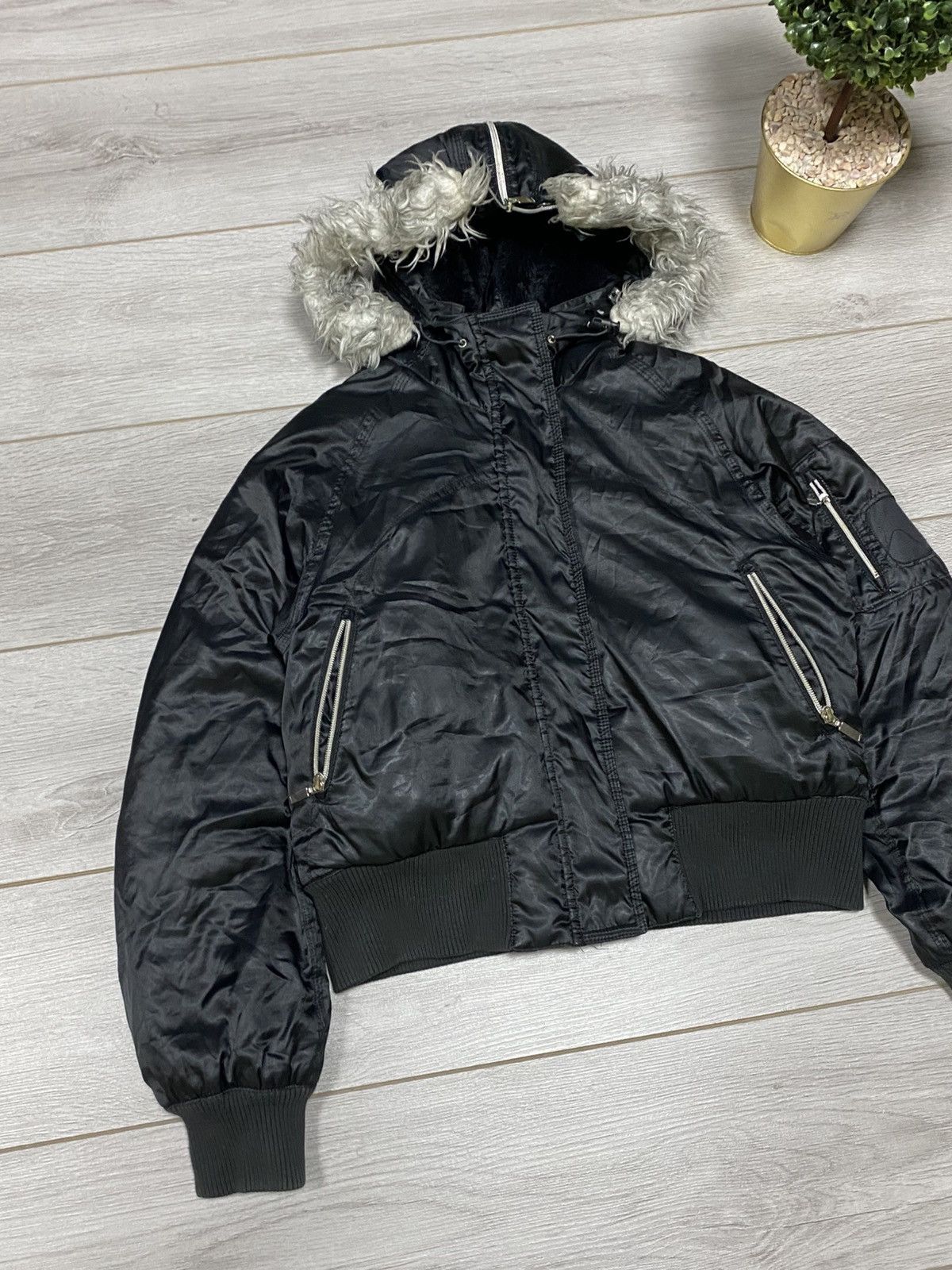 Nike Nike vintage N2B zip hood bomber nylon fur alaska jacket Size S / US 4 / IT 40 - 3 Thumbnail