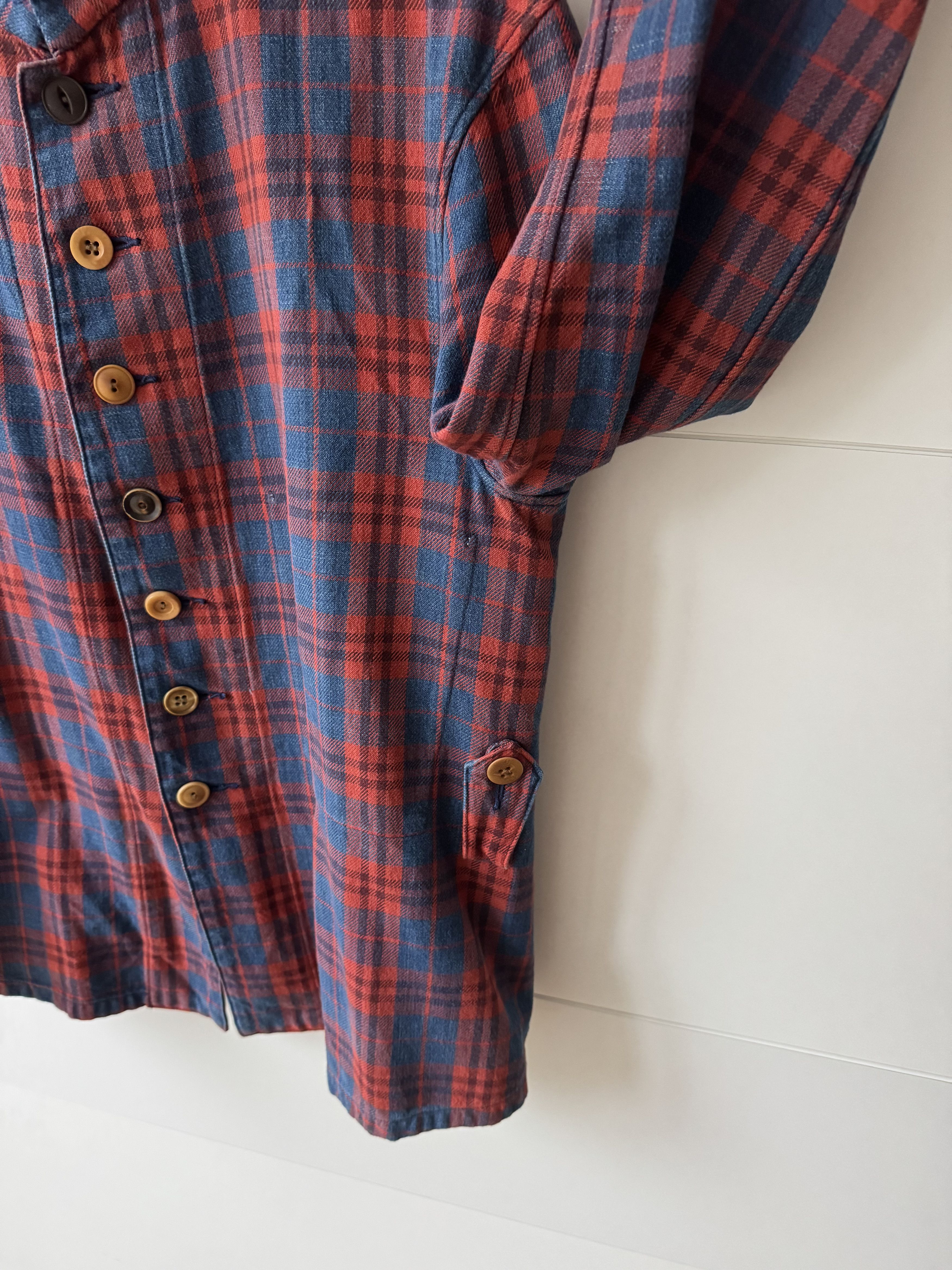 Visvim [3] Lugli Jacket Indigo Check in Red (AW14) Size US L / EU 52-54 / 3 - 3 Thumbnail