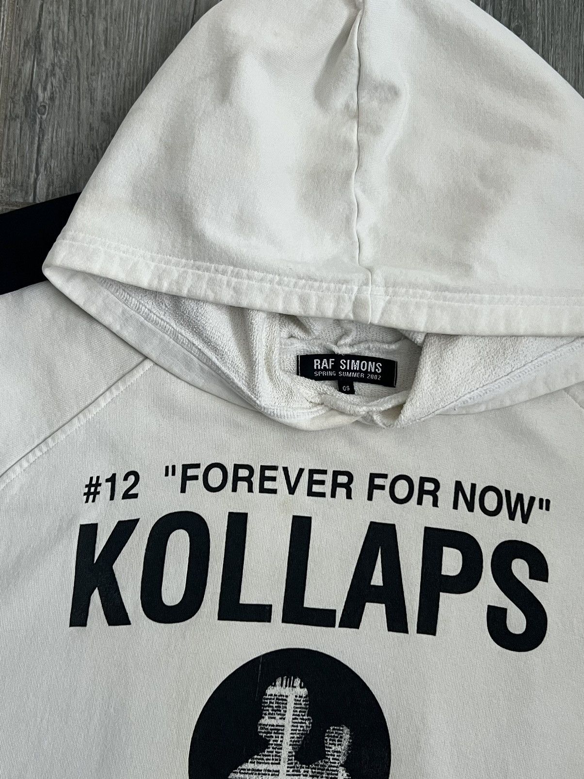 Raf Simons SS2002 Raf Simons Kollaps Sample White Sleeveless OS Hoodie Size US XL / EU 56 / 4 - 8 Thumbnail
