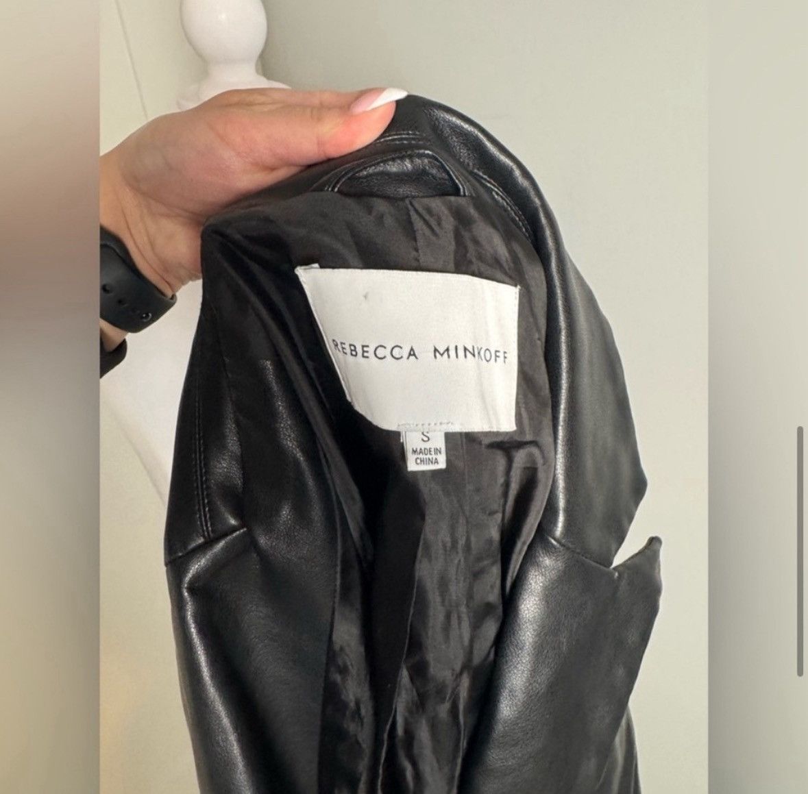 Rebecca Minkoff Rebecca Minkoff Black Lambskin Leather Blazer/Size Small Size S / US 4 / IT 40 - 8 Thumbnail