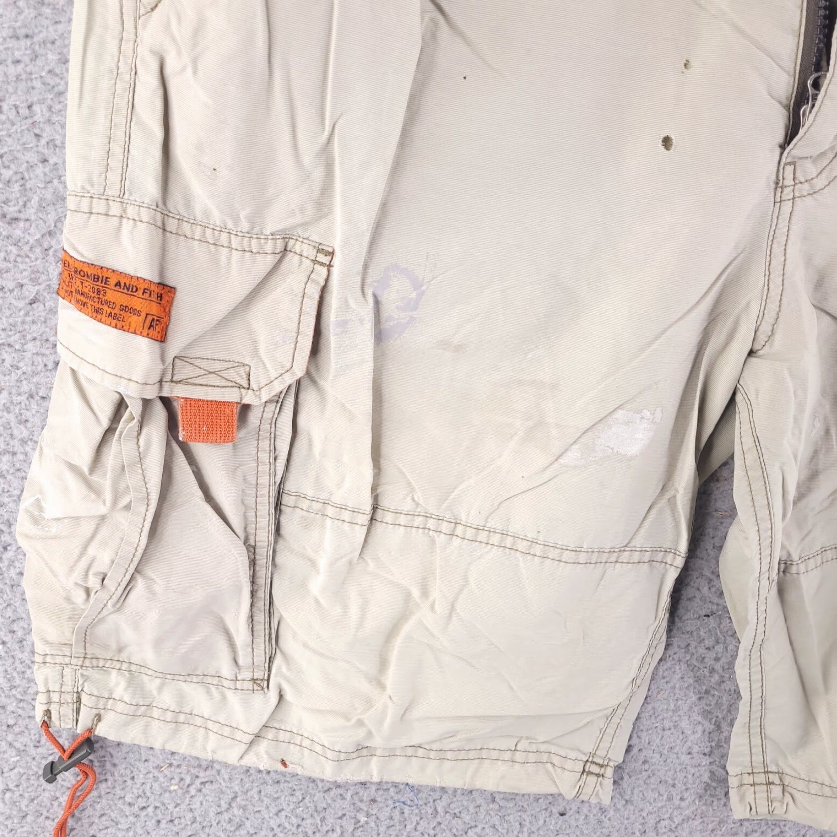 Abercrombie & Fitch VINTAGE Abercrombie & Fitch Cargo Shorts Medium 34 Beige Men 34 Waist 34 Cotton Nylon 90s Paratrooper Military y2k Size US 34 / EU 50 - 3 Thumbnail