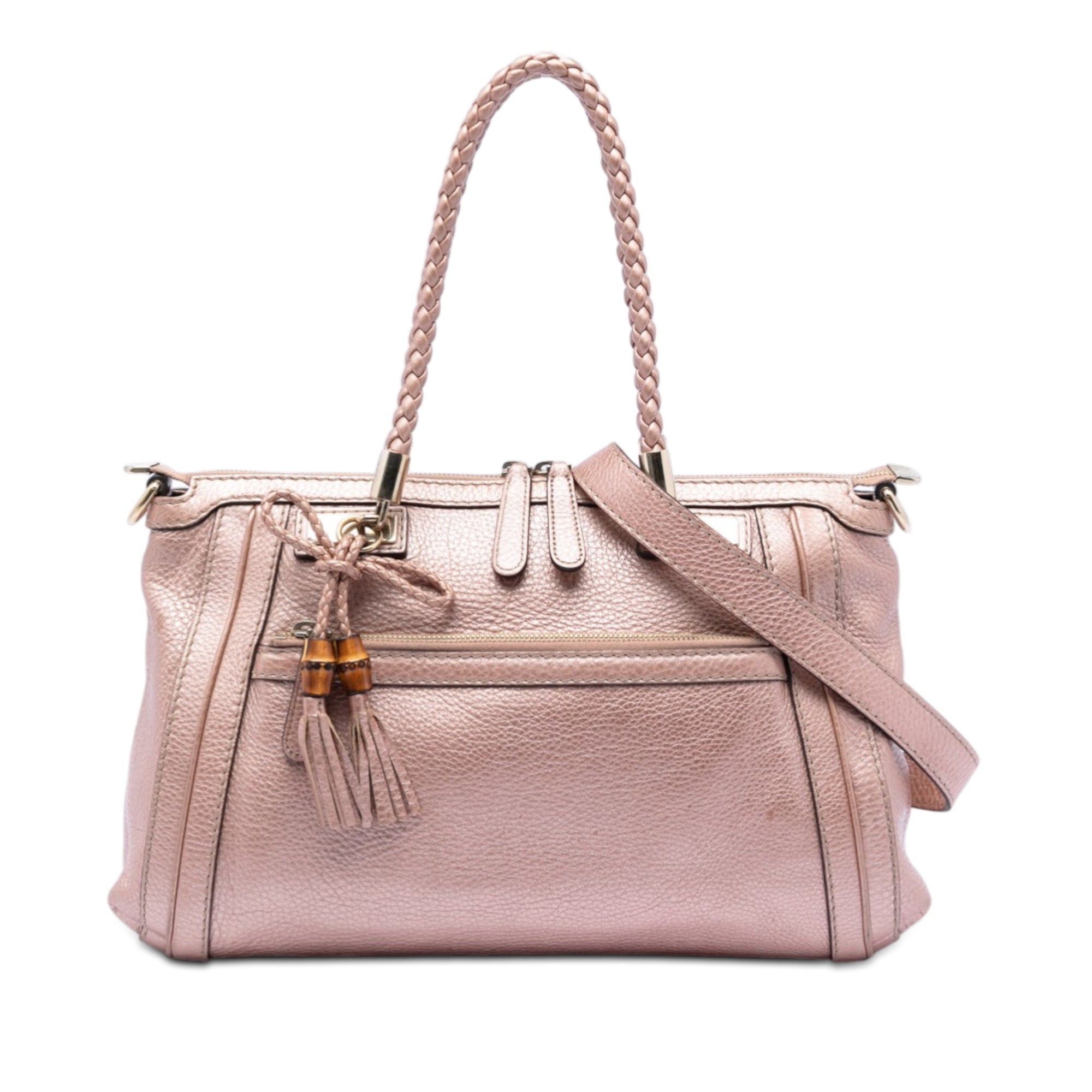 Gucci Metallic Pebbled Calfskin Bella Satchel Size ONE SIZE - 1 Thumbnail