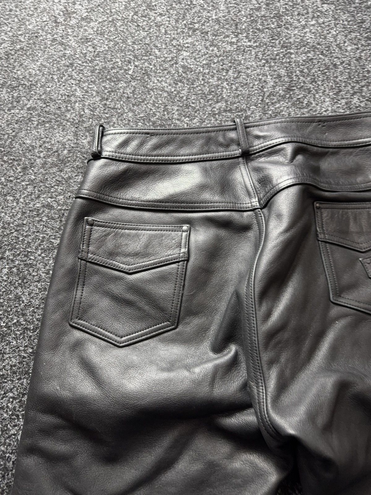 Genuine Leather 00s Racing Moto Biker Rock Punk Chrome Style Leather Pants Size US 32 / EU 48 - 20 Thumbnail