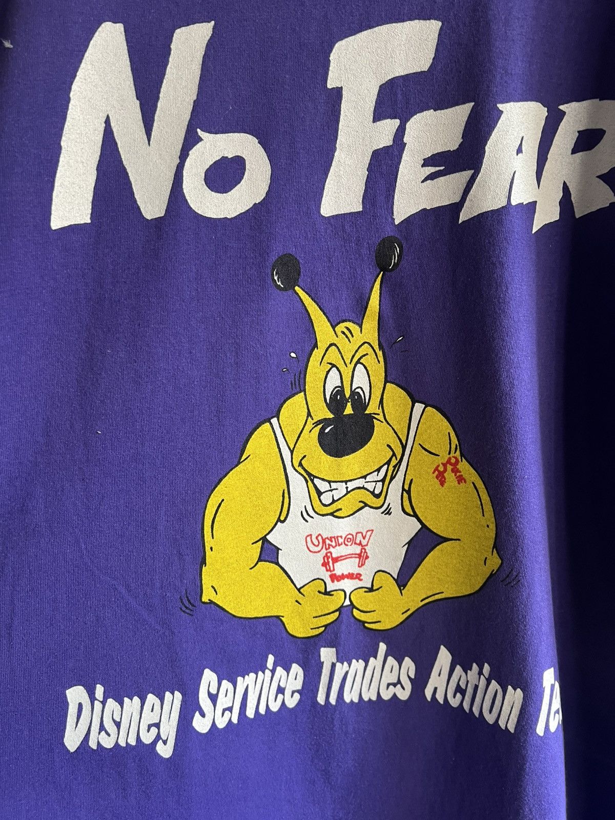 Disney 90s No Fear Service Trades Action Team Single Stitch GYM Tee Size US XL / EU 56 / 4 - 4 Thumbnail